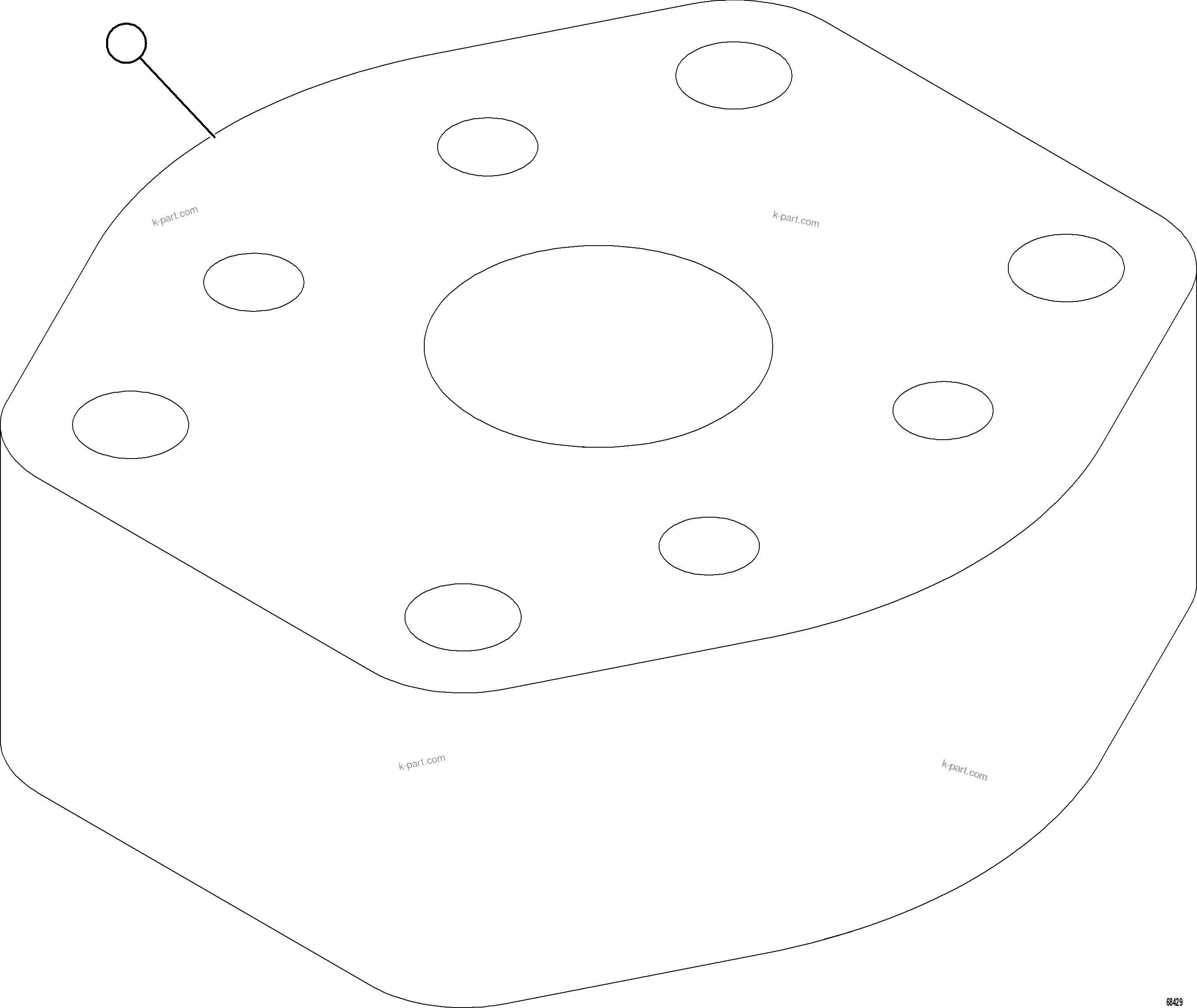Komatsu parts book diagram for AFE75-AM 980E-5 S/N A50142 - A50143  SPENCE: FLUSHING BLOCK