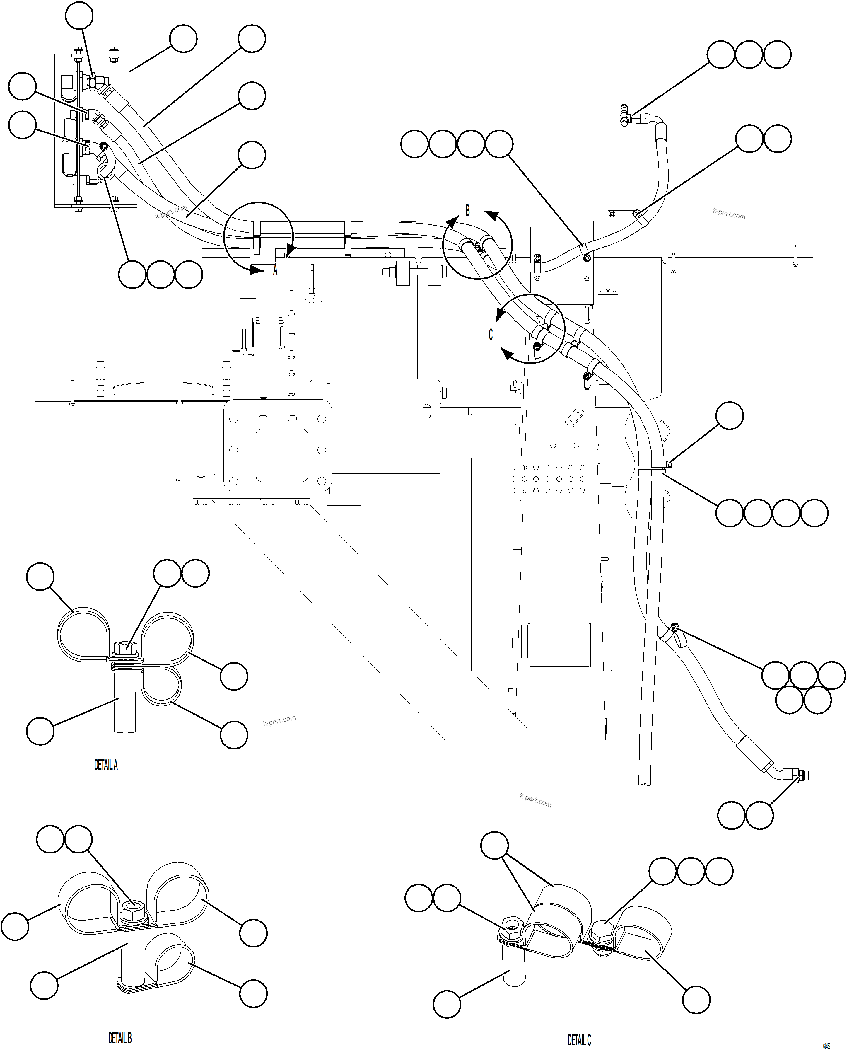 Komatsu parts book diagram for AFE75-AM 980E-5 S/N A50142 - A50143  SPENCE: REMOTE SERVICE CENTER    1/3