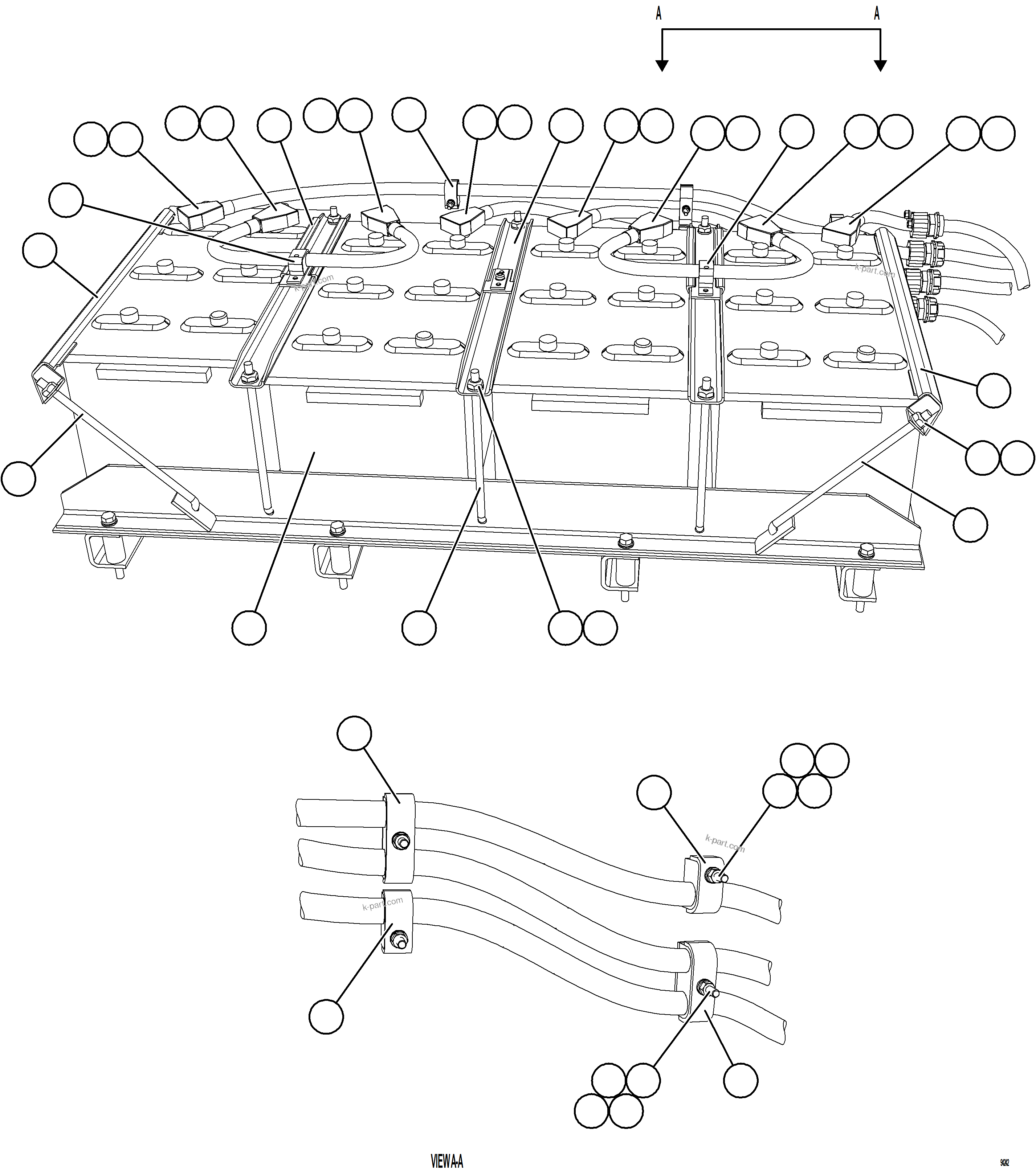 Komatsu parts book diagram for AFE75-AZ 980E-5 S/N A50184,A50189,A50197 - A50199,A50201 - A50202,A50205 - A50212,A50214 - A50220  SMS: BATTERY BOX ASSEMBLY    4/7