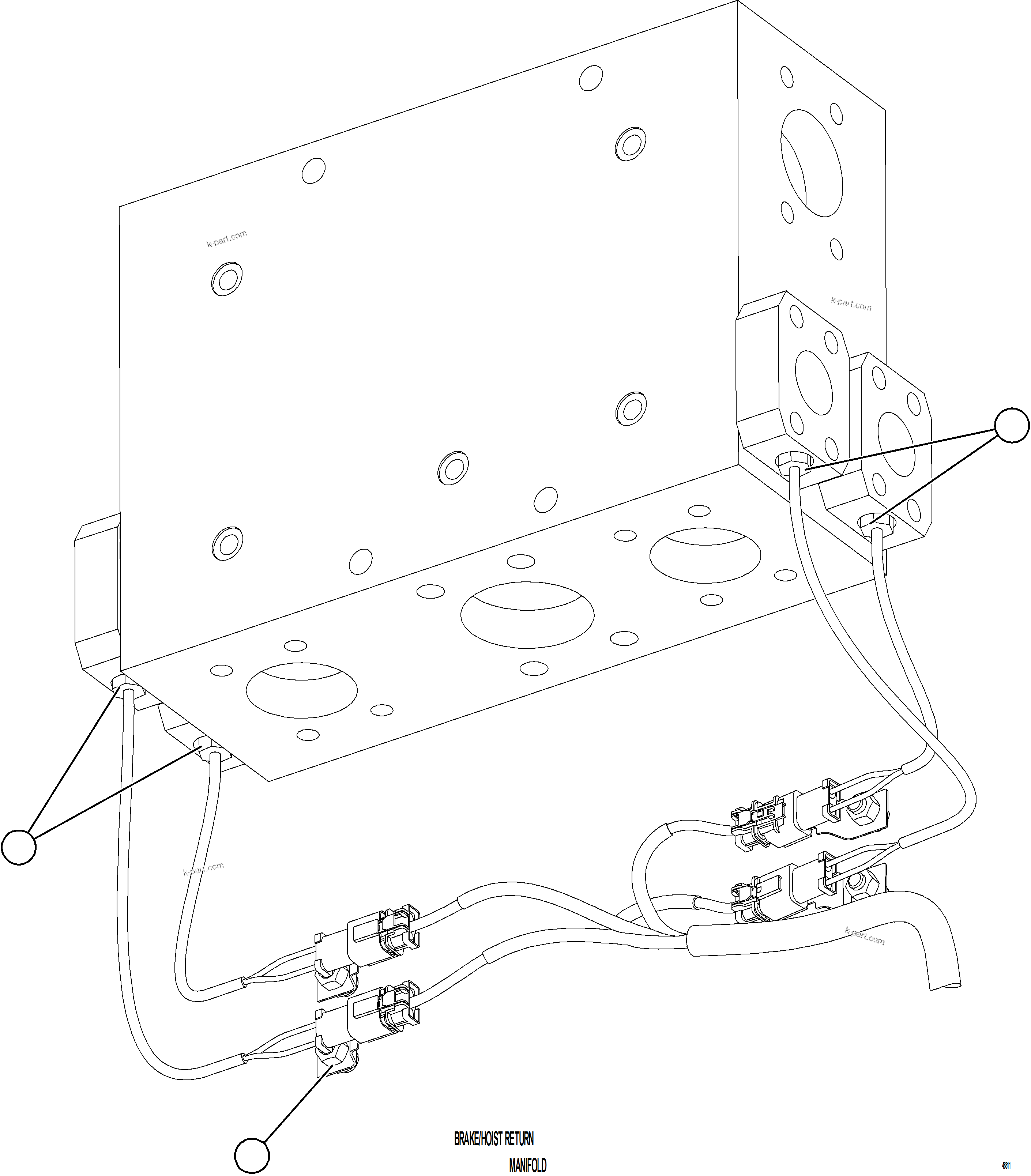 Komatsu parts book diagram for AFE75-AZ 980E-5 S/N A50184,A50189,A50197 - A50199,A50201 - A50202,A50205 - A50212,A50214 - A50220  SMS: BRAKE COOLING OIL TEMPERATURE SENSORS