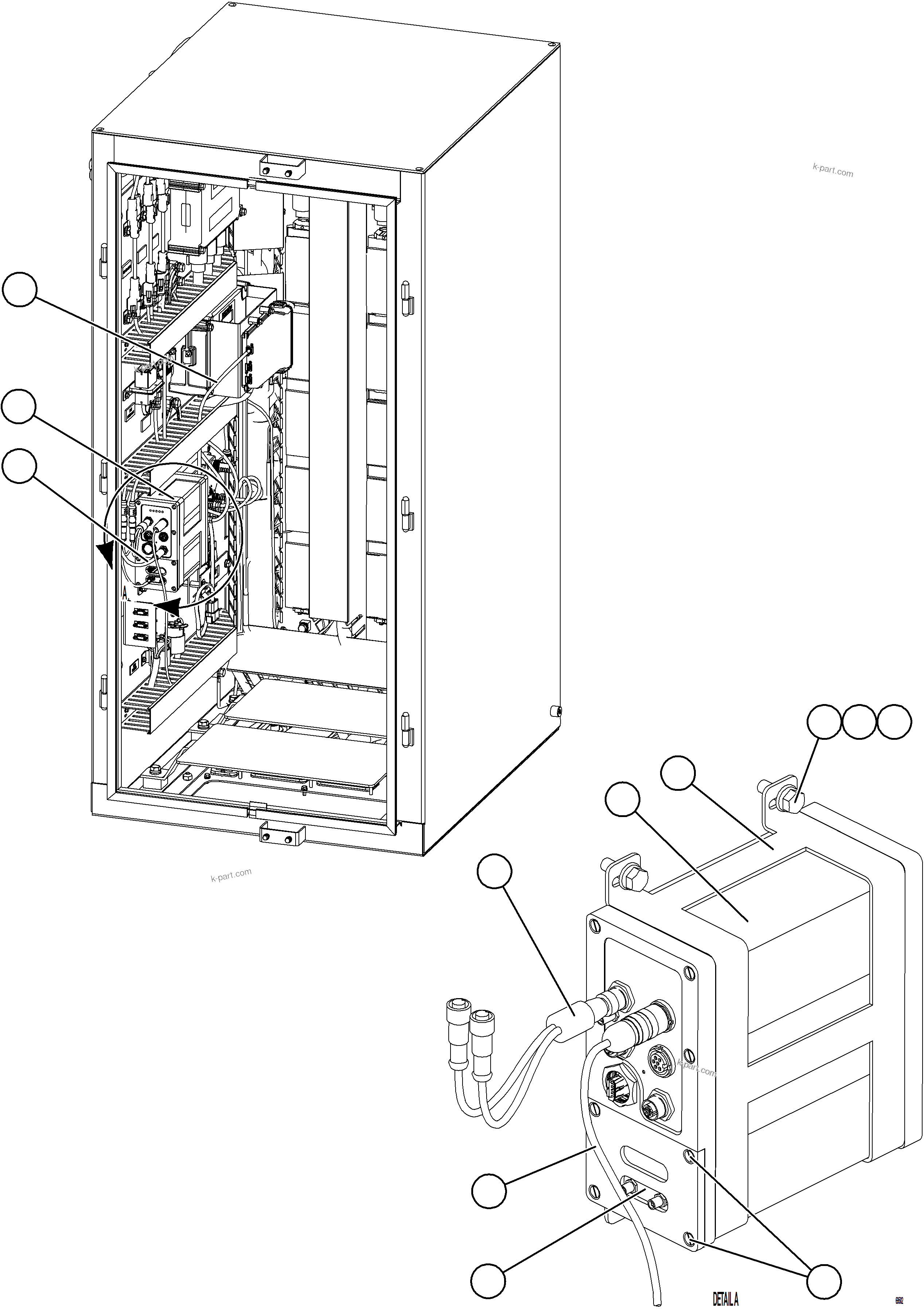 Komatsu parts book diagram for AFE75-AZ 980E-5 S/N A50184,A50189,A50197 - A50199,A50201 - A50202,A50205 - A50212,A50214 - A50220  SMS: TIRE MONITOR MODULE