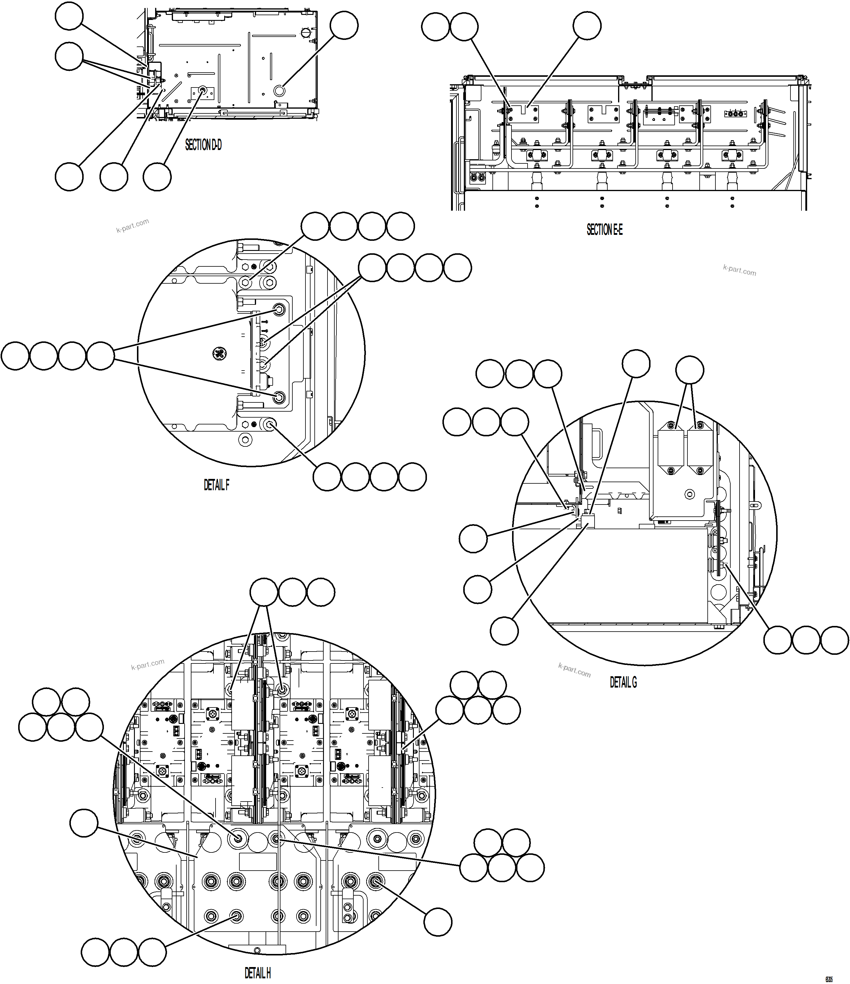Komatsu parts book diagram for AFE75-BA 980E-5 S/N A50186 - A50187,A50192 - A50194  KMEX: CONTROL CABINET    5/17
