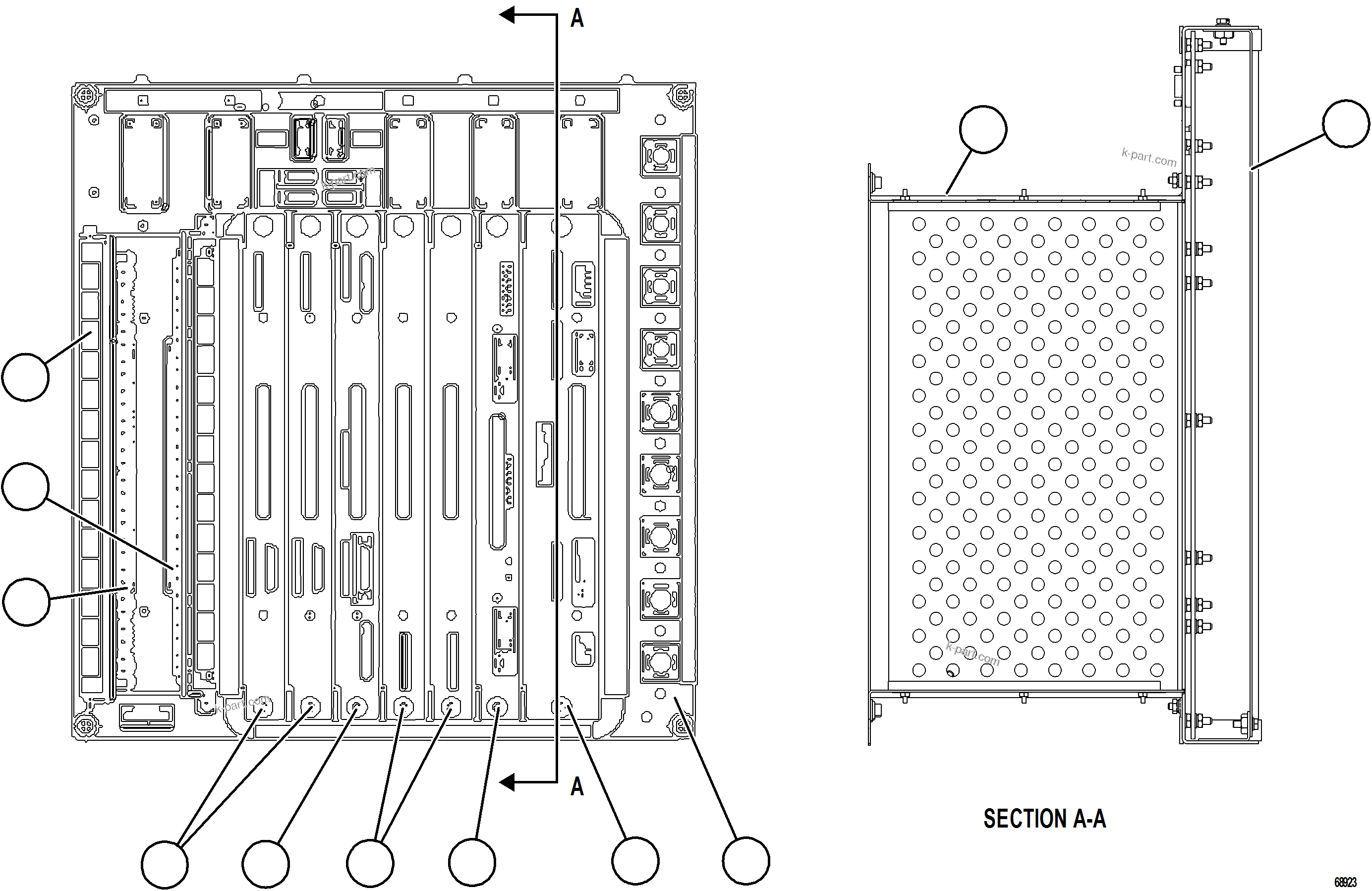 Komatsu parts book diagram for AFE75-BA 980E-5 S/N A50186 - A50187,A50192 - A50194  KMEX: ICP PANEL