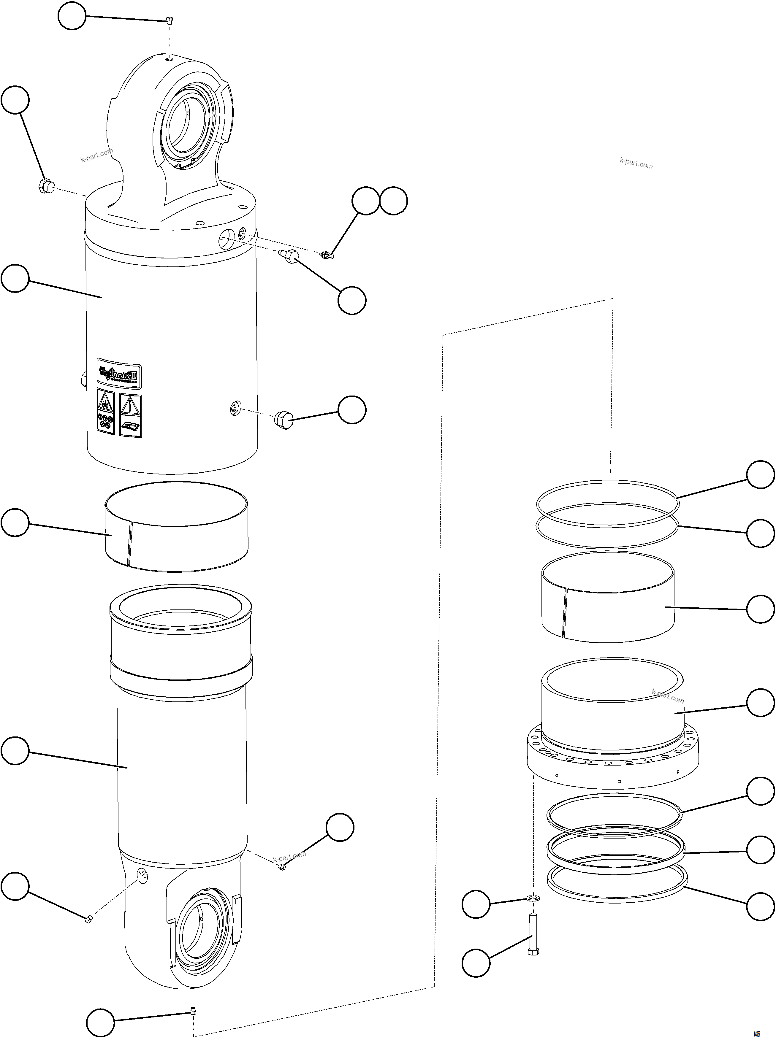 Komatsu parts book diagram for AFE75-BA 980E-5 S/N A50186 - A50187,A50192 - A50194  KMEX: REAR SUSPENSION ASSEMBLY
