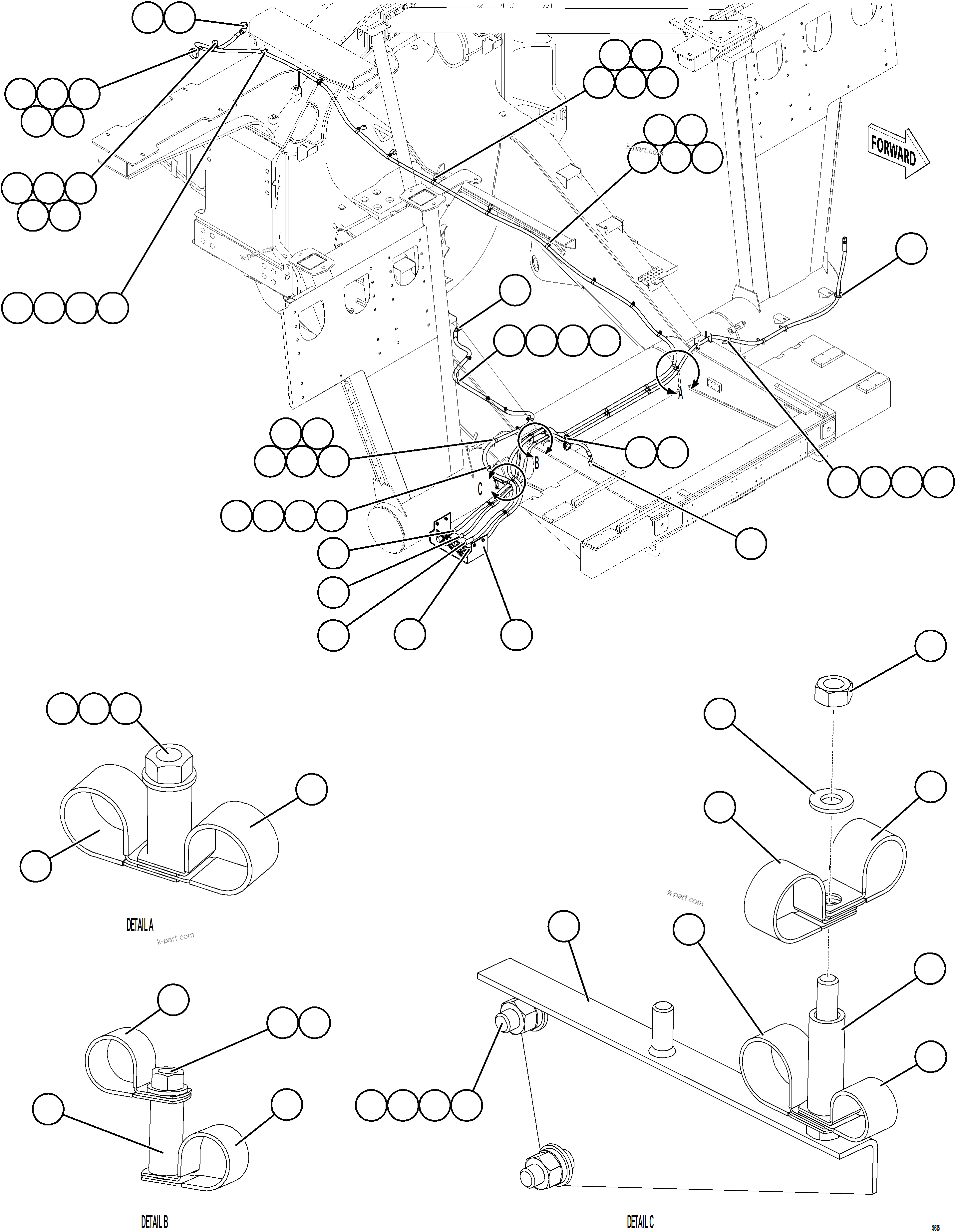 Komatsu parts book diagram for AFE75-BA 980E-5 S/N A50186 - A50187,A50192 - A50194  KMEX: REMOTE SERVICE CENTER    1/2