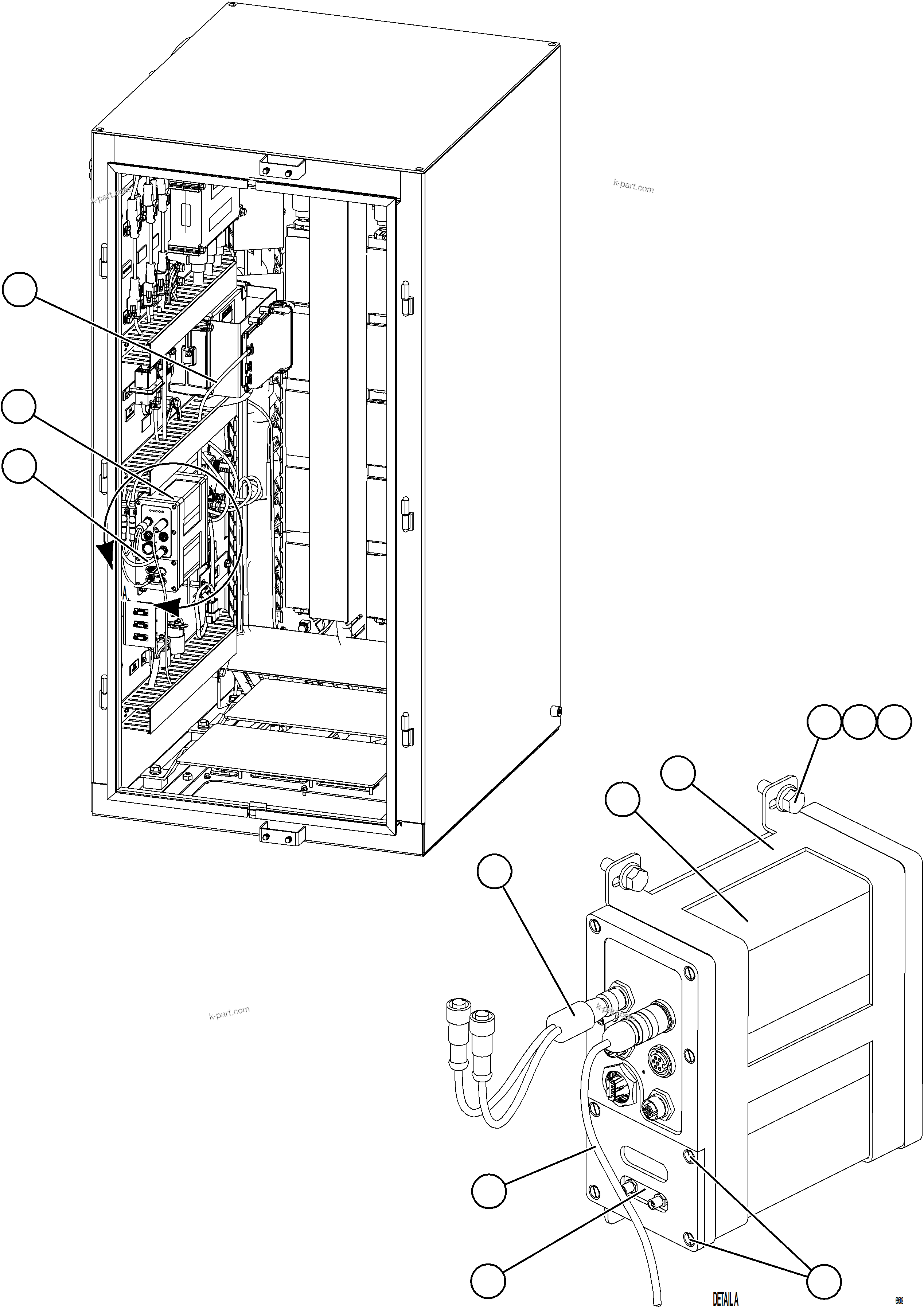 Komatsu parts book diagram for AFE75-BA 980E-5 S/N A50186 - A50187,A50192 - A50194  KMEX: TIRE MONITOR MODULE