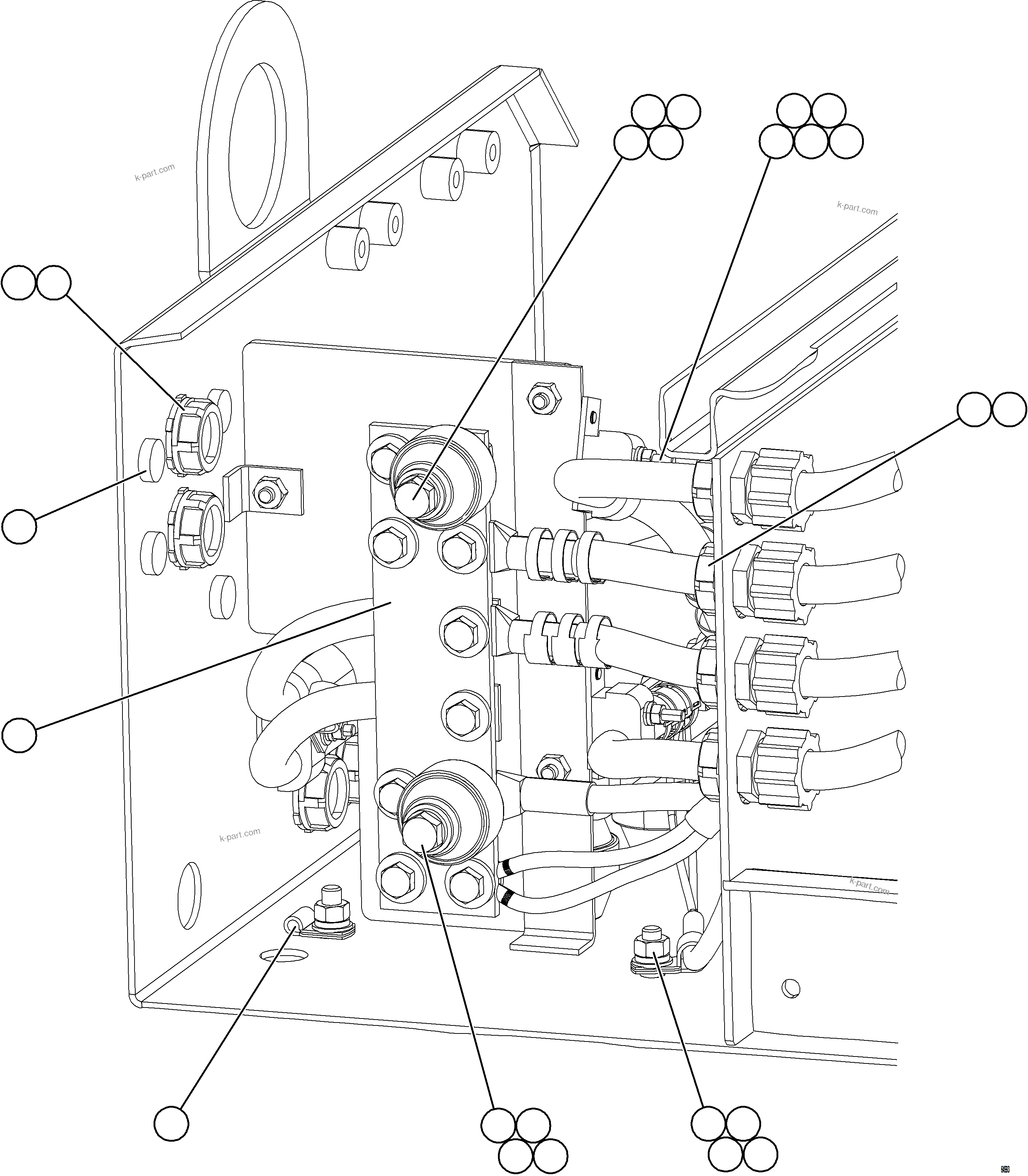 Komatsu parts book diagram for AFE75-BC 980E-5 S/N A50221  KCH: BATTERY BOX ASSEMBLY    7/7