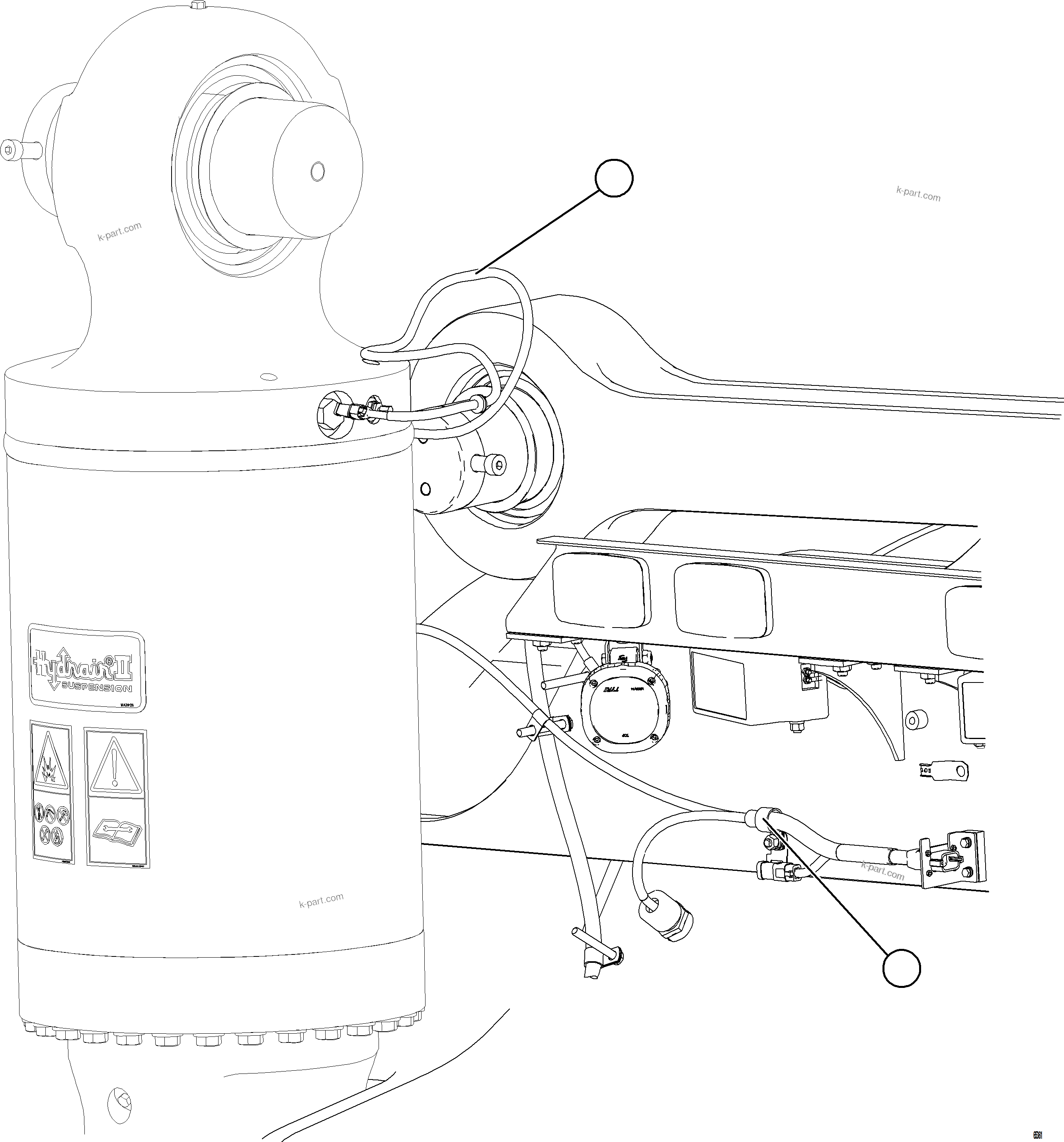 Komatsu parts book diagram for AFE75-BC 980E-5 S/N A50221  KCH: PLM PRESSURE SENSOR - REAR SUSPENSIONS    2/2