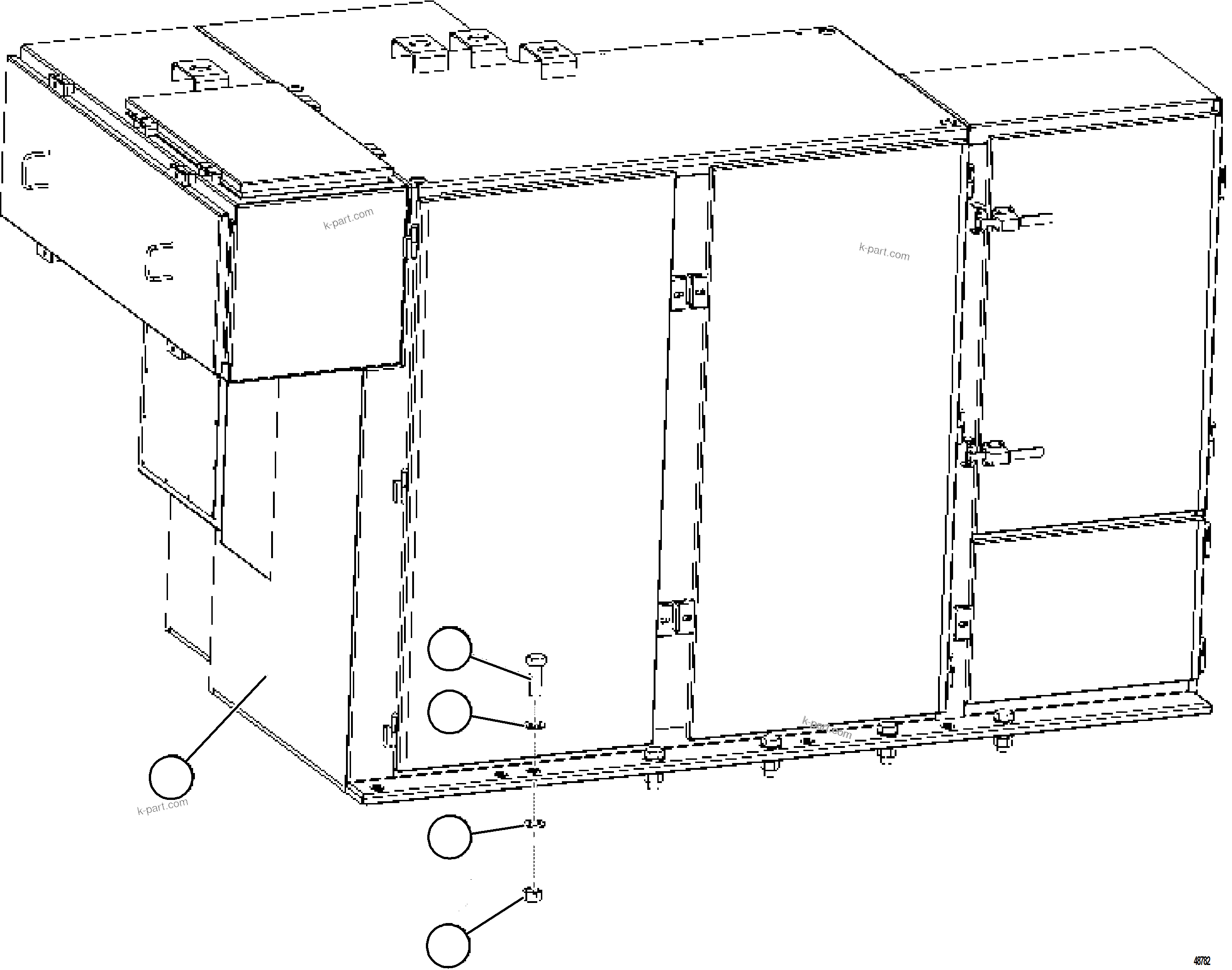 Komatsu parts book diagram for AFE75-BC 980E-5 S/N A50221  KCH: CONTROL CABINET INSTALLATION    2/2