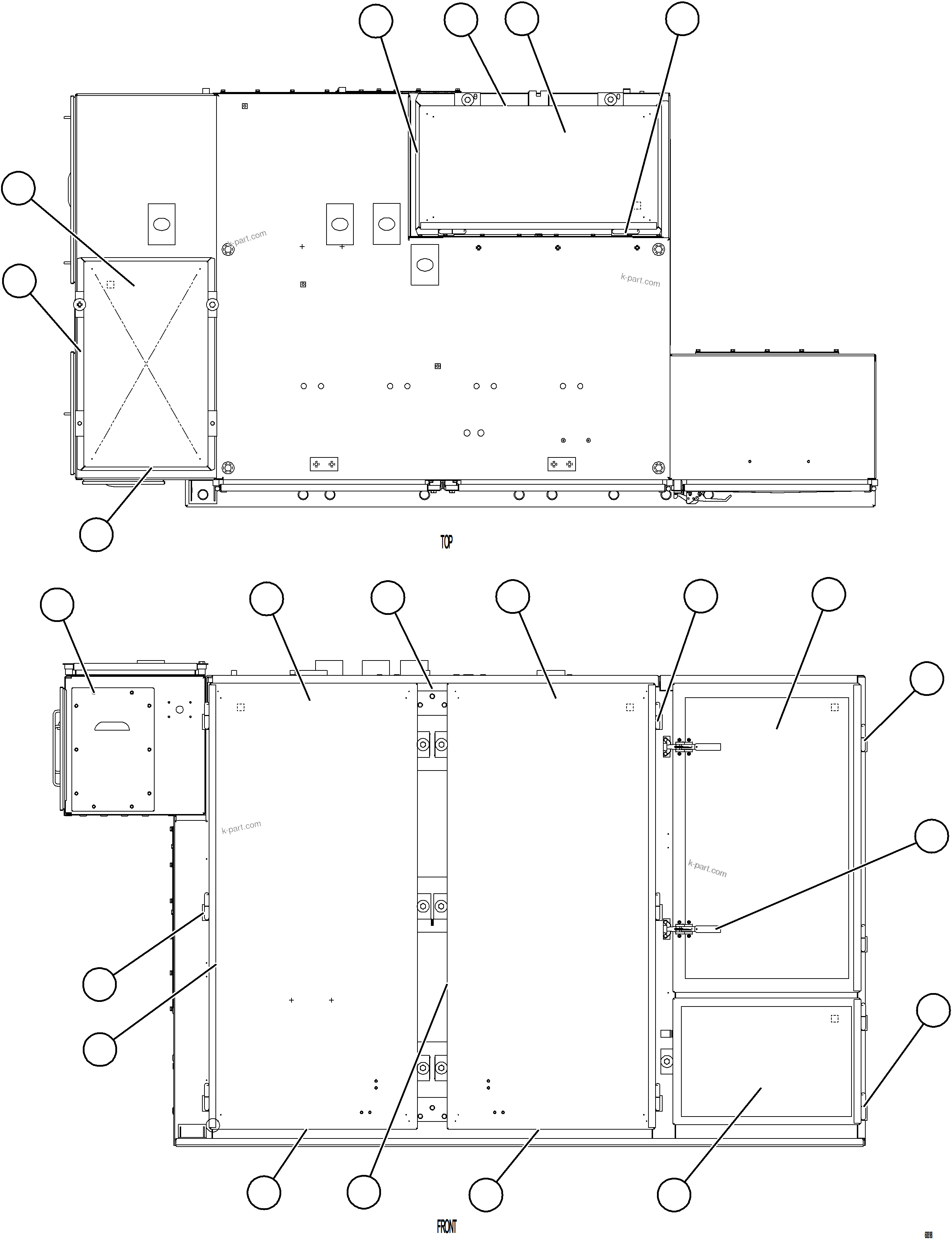 Komatsu parts book diagram for AFE75-BC 980E-5 S/N A50221  KCH: CONTROL CABINET    14/17