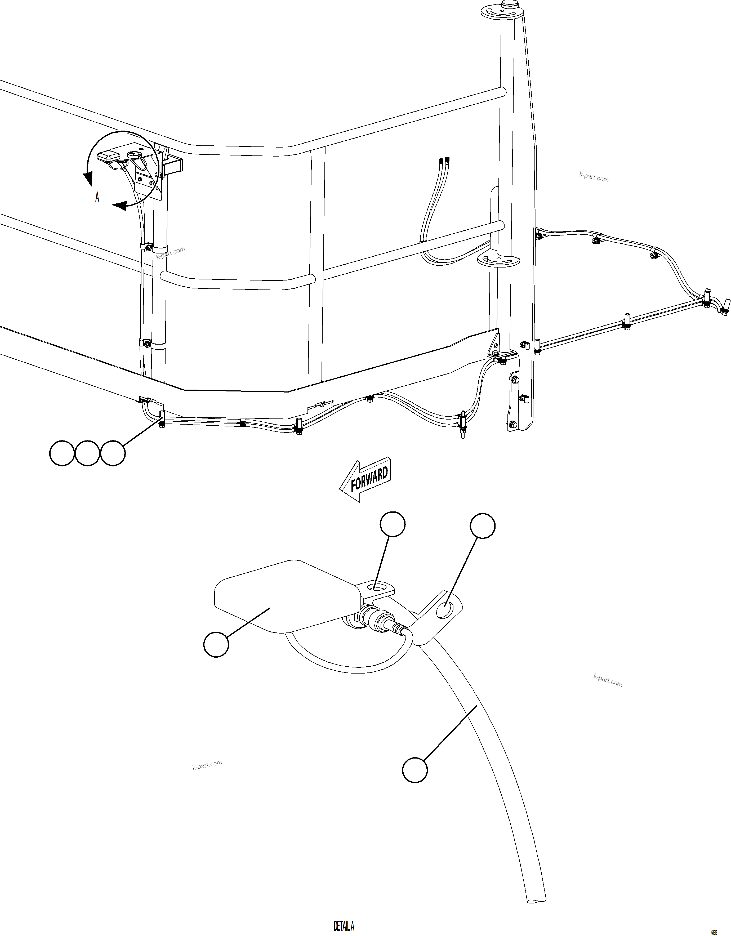 Komatsu parts book diagram for AFE75-BC 980E-5 S/N A50221  KCH: SATELLITE ANTENNA INSTALLATION