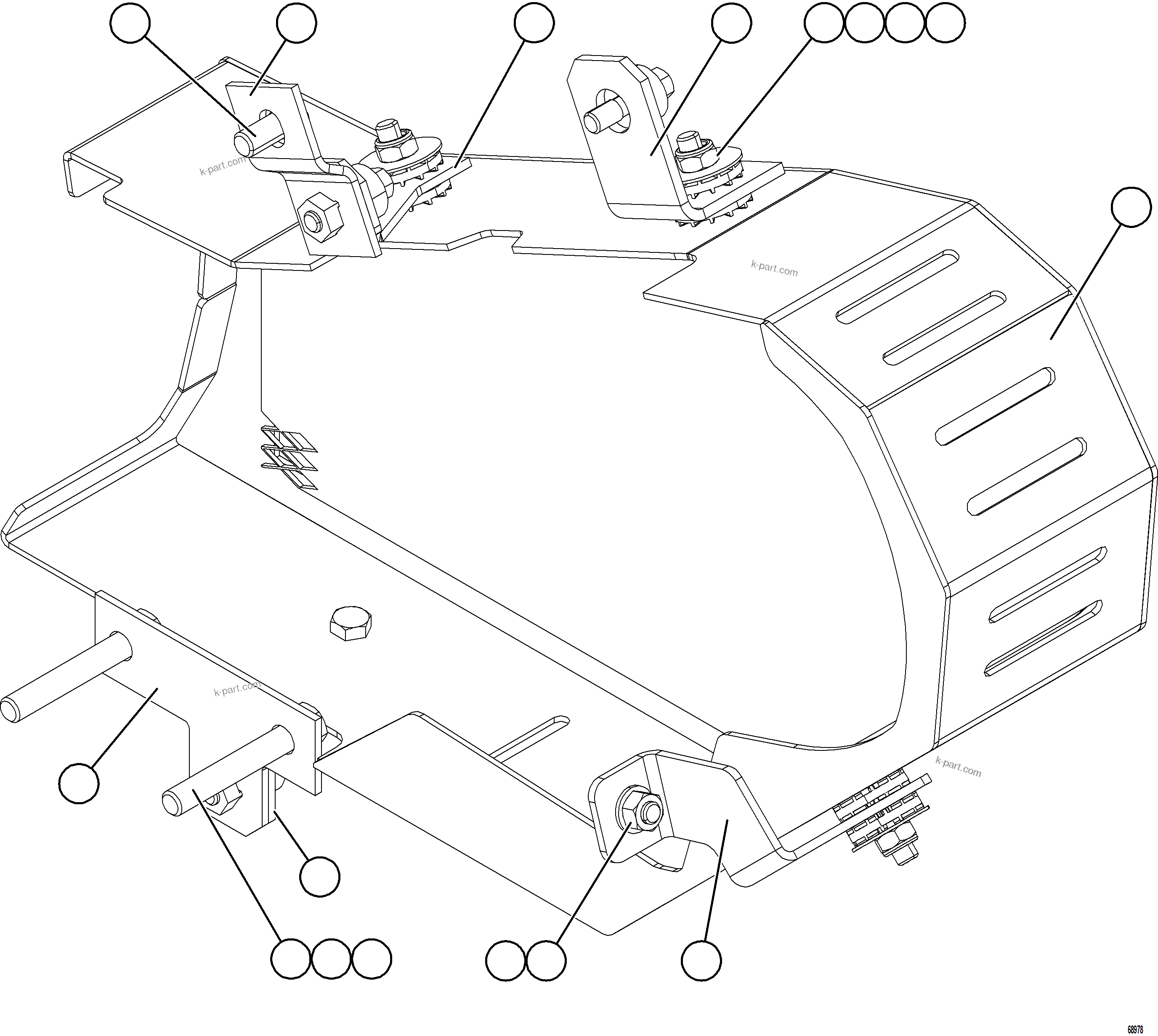 Komatsu parts book diagram for AFE75-BC 980E-5 S/N A50221  KCH: ALTERNATOR GUARD ASSEMBLY