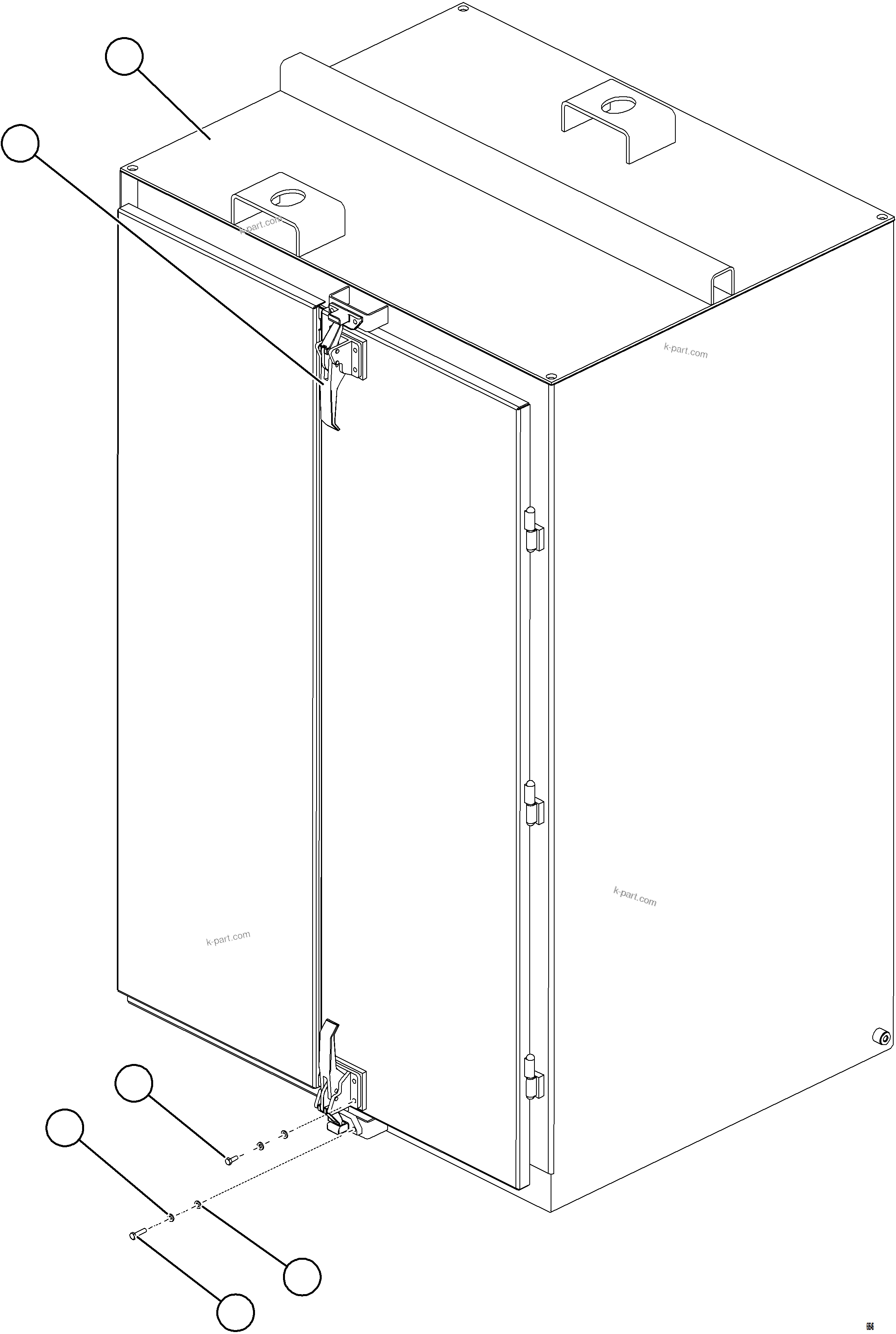 Komatsu parts book diagram for AFE75-BK 980E-5 S/N A50255 - A50256,A50257,A50260 - A50269,A50271 - A50273  KNA: AUXILIARY CONTROL CABINET STRUCTURE    3/3