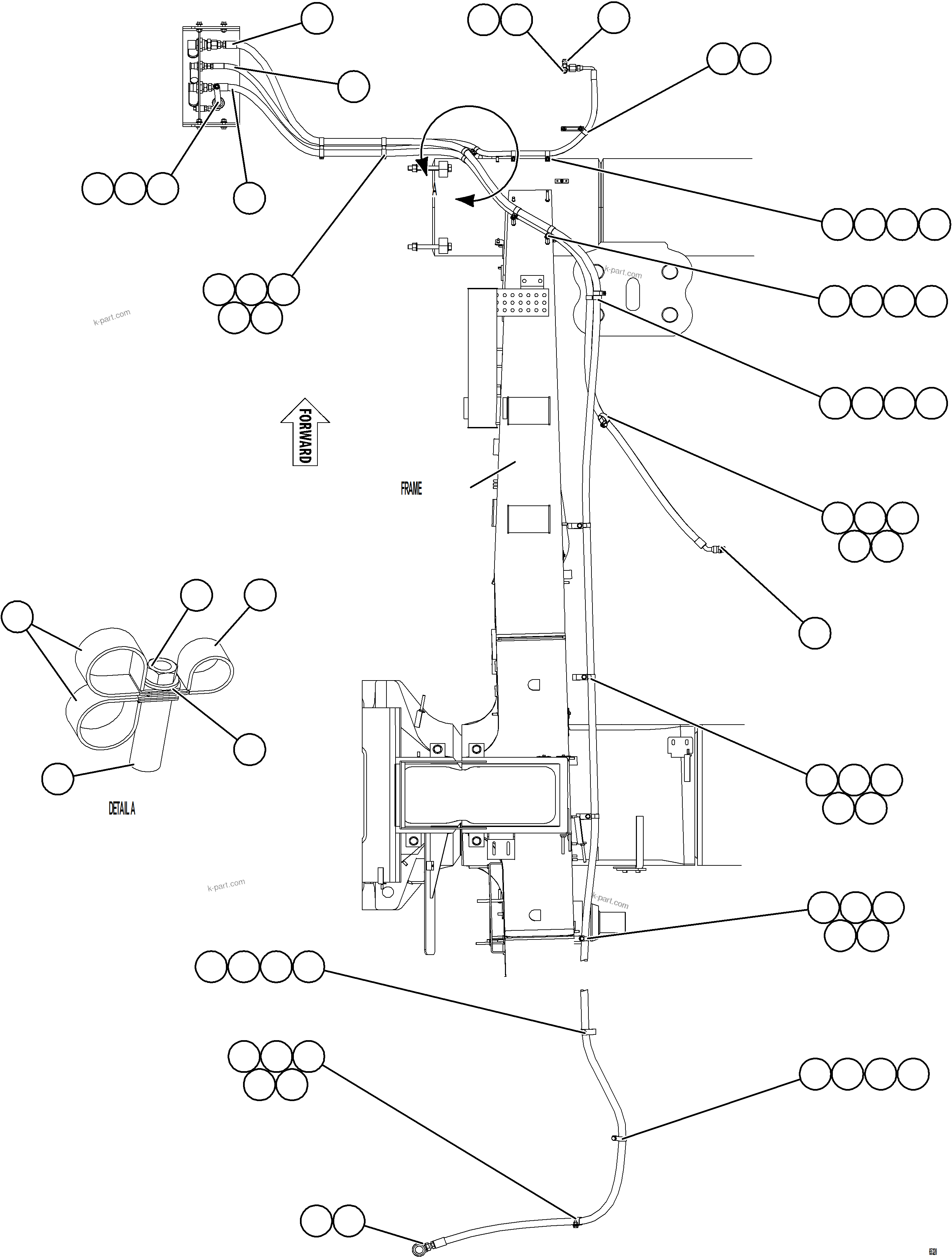 Komatsu parts book diagram for AFE75-BK 980E-5 S/N A50255 - A50256,A50257,A50260 - A50269,A50271 - A50273  KNA: REMOTE SERVICE CENTER    1/2
