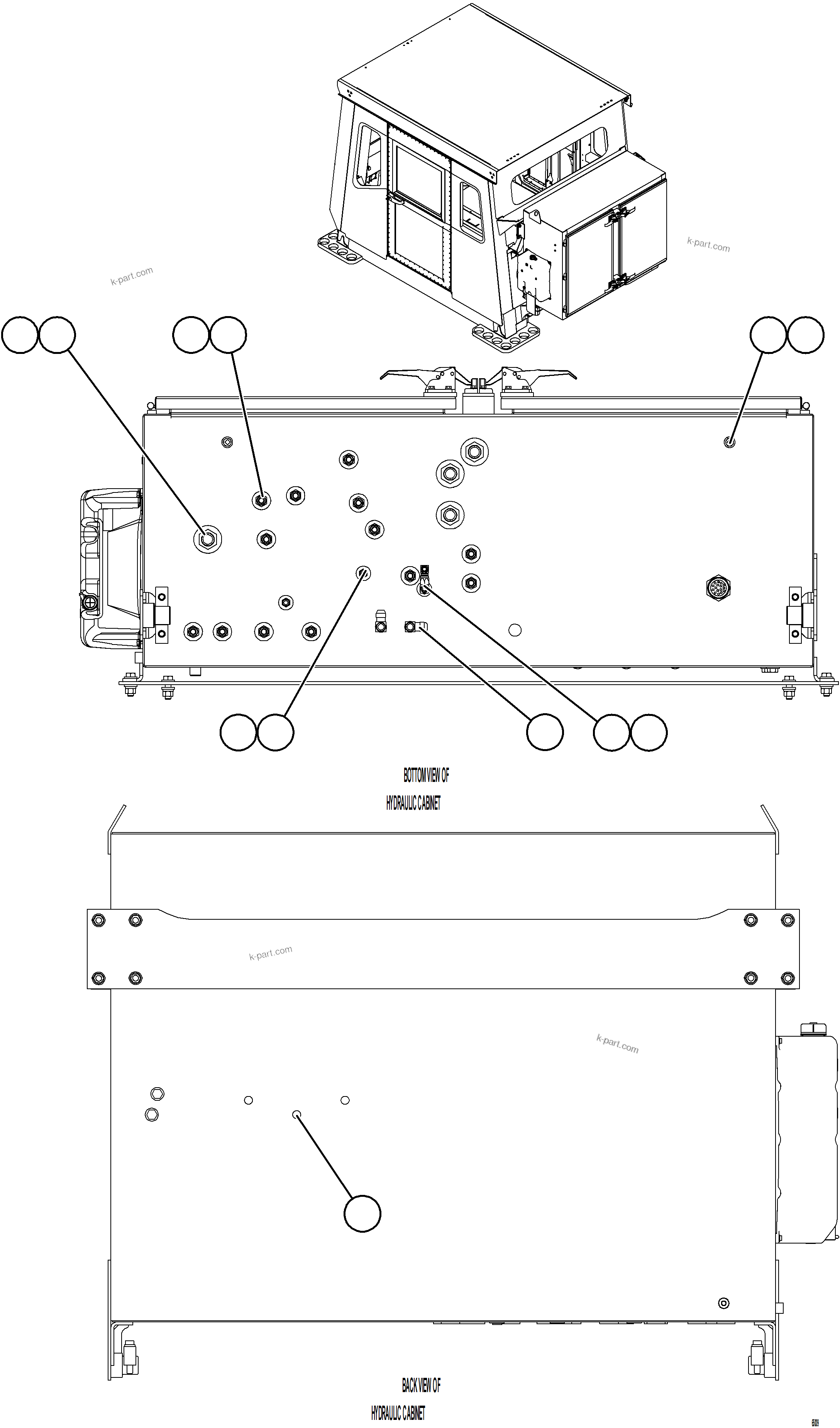 Komatsu parts book diagram for AFE75-V 980E-5 S/N A50069 - A50070  ANTAPACCAY: HYDRAULIC BRAKE CABINET STRUCTURE    2/2