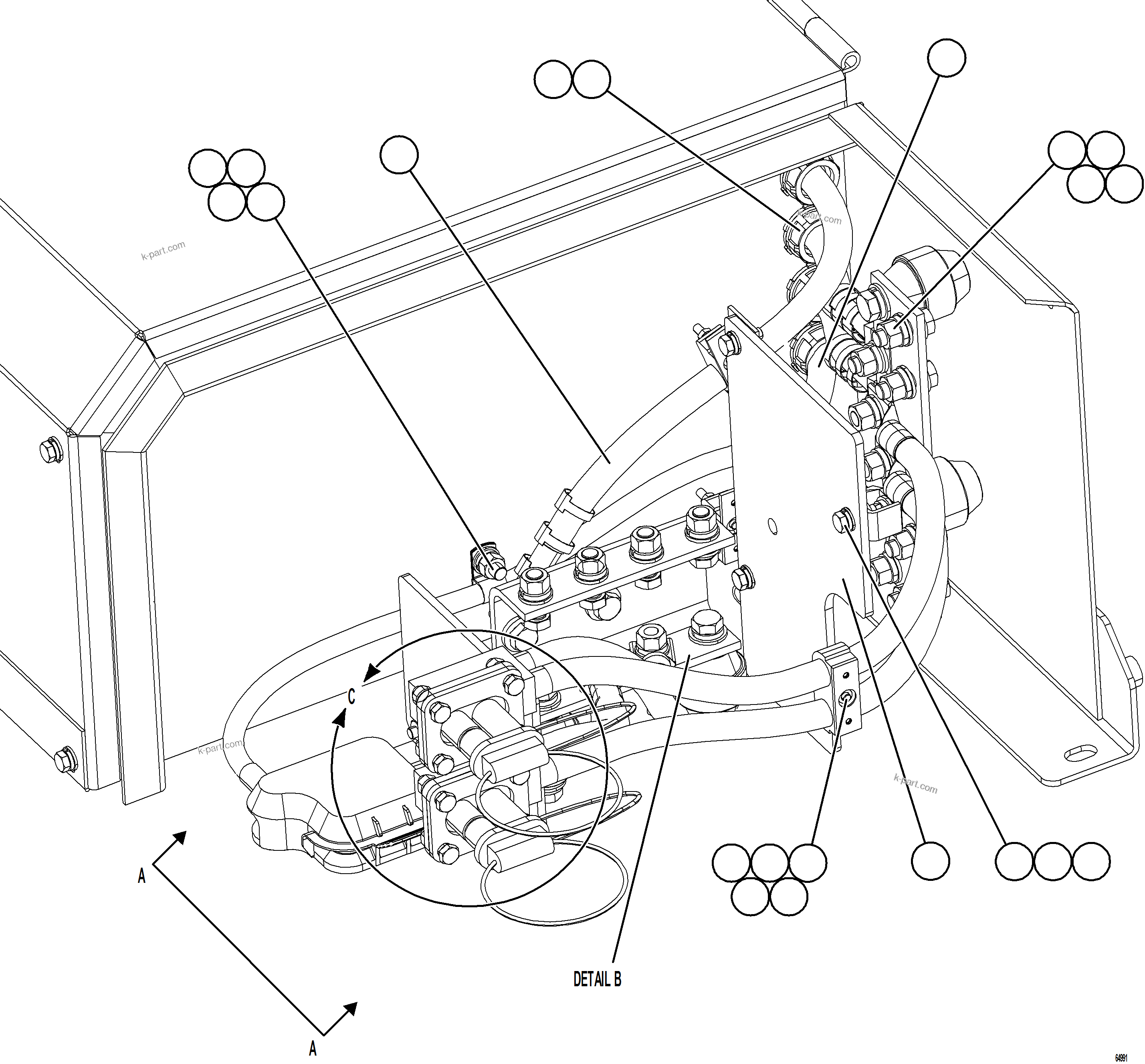Komatsu parts book diagram for AFE75-W 980E-5 S/N A50071 - A50079  ESPERANZA SUR: BATTERY BOX ASSEMBLY    5/7    58F-54-20972