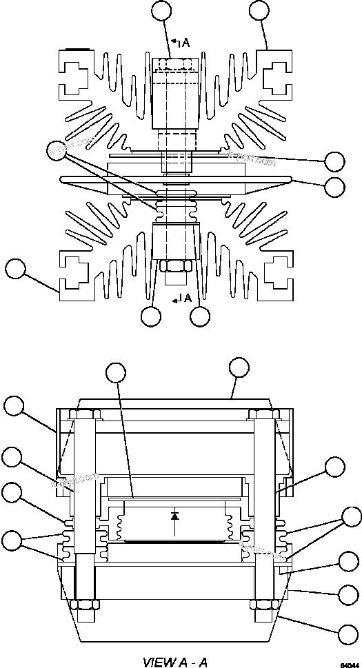 Komatsu parts book diagram for AFE77-AH 830E-5 S/N A50088 - A50098  BMA STOCK: DIODE/HEAT SINK ASSEMBLY    GE0558
