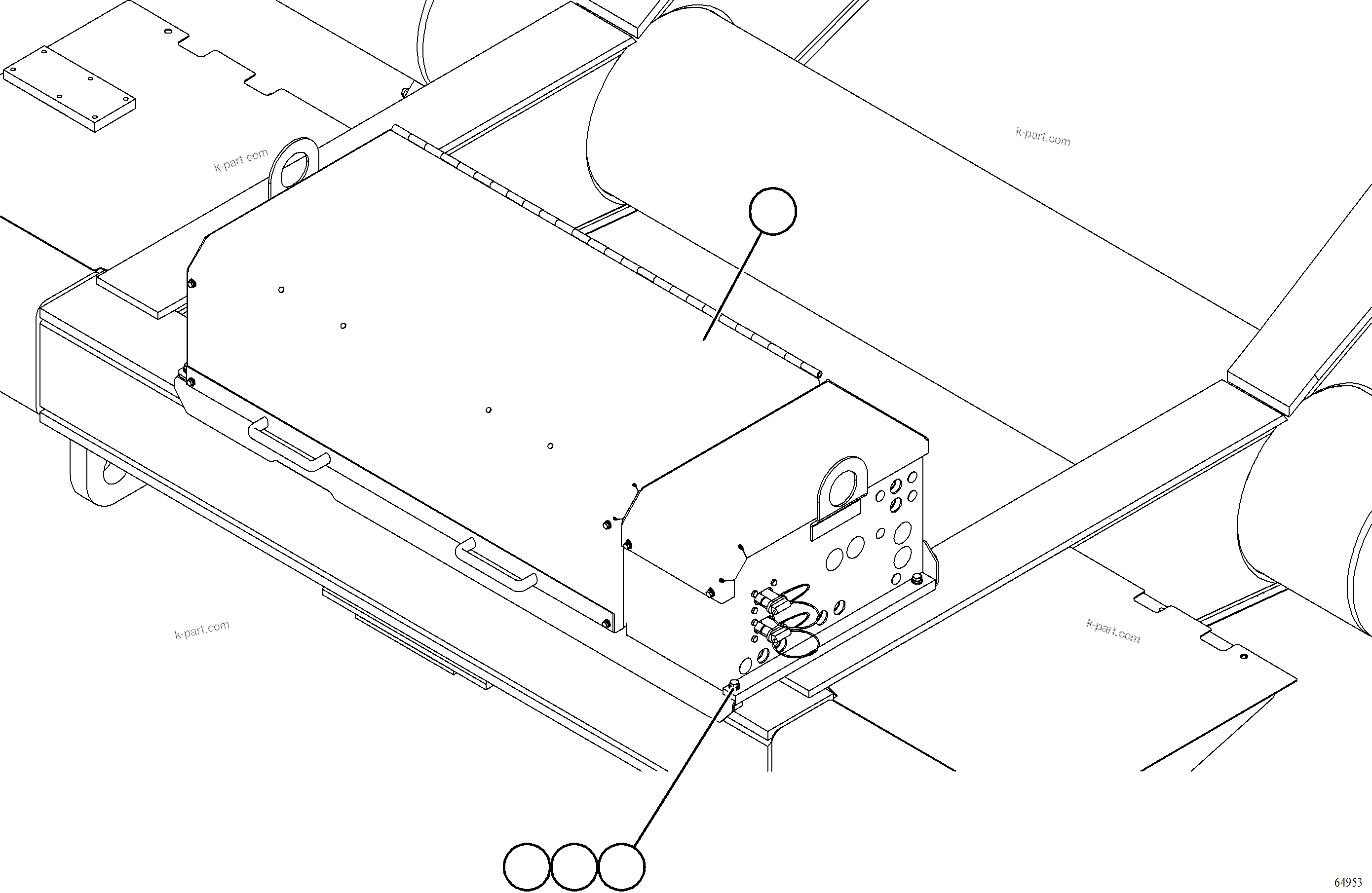 Komatsu parts book diagram for AFE77-AT 830E-5 S/N A50114  GOONYELLA: BATTERY BOX INSTALLATION