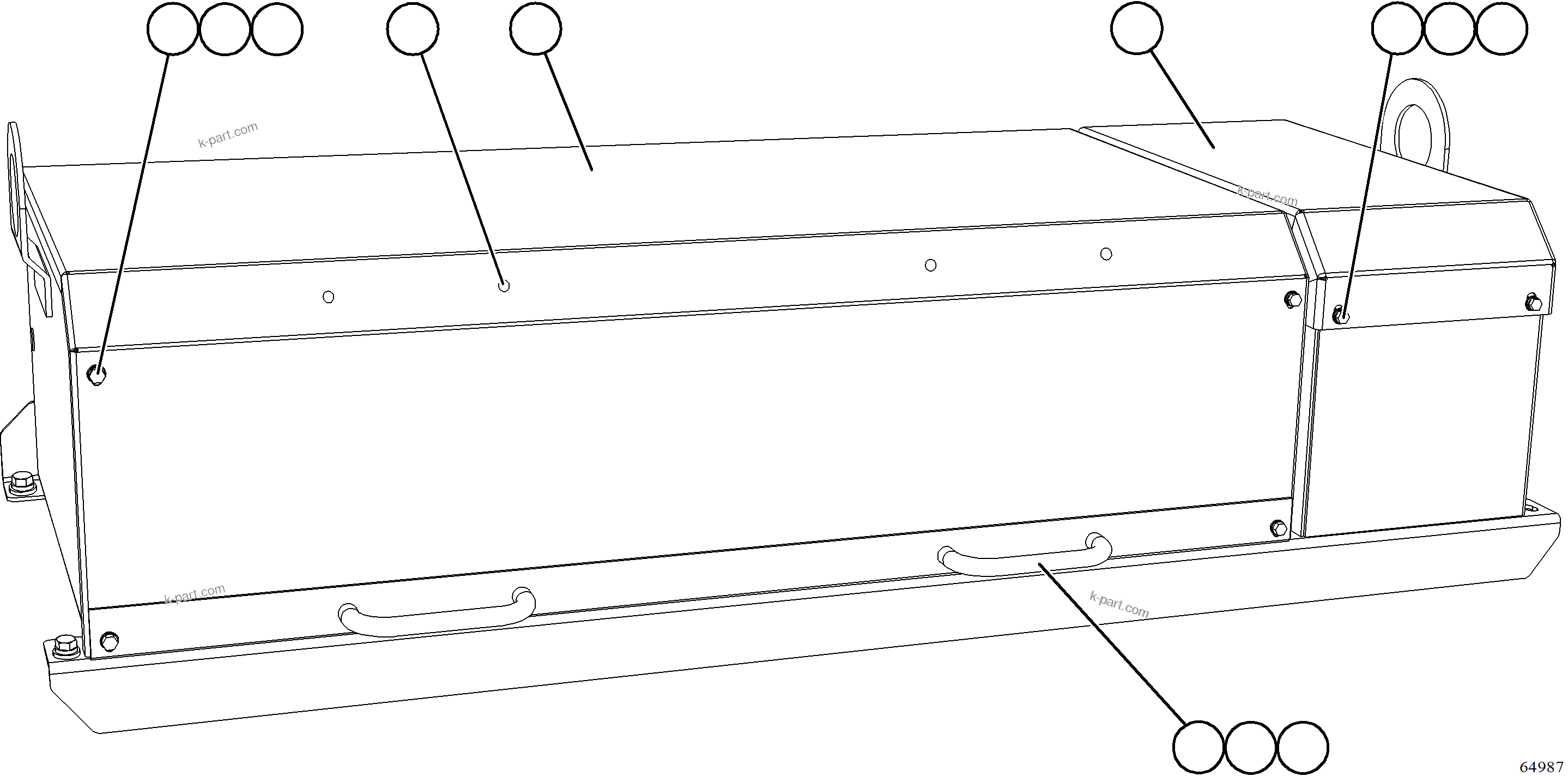 Komatsu parts book diagram for AFE77-AT 830E-5 S/N A50114  GOONYELLA: BATTERY BOX ASSEMBLY    1/7    58F-54-20972