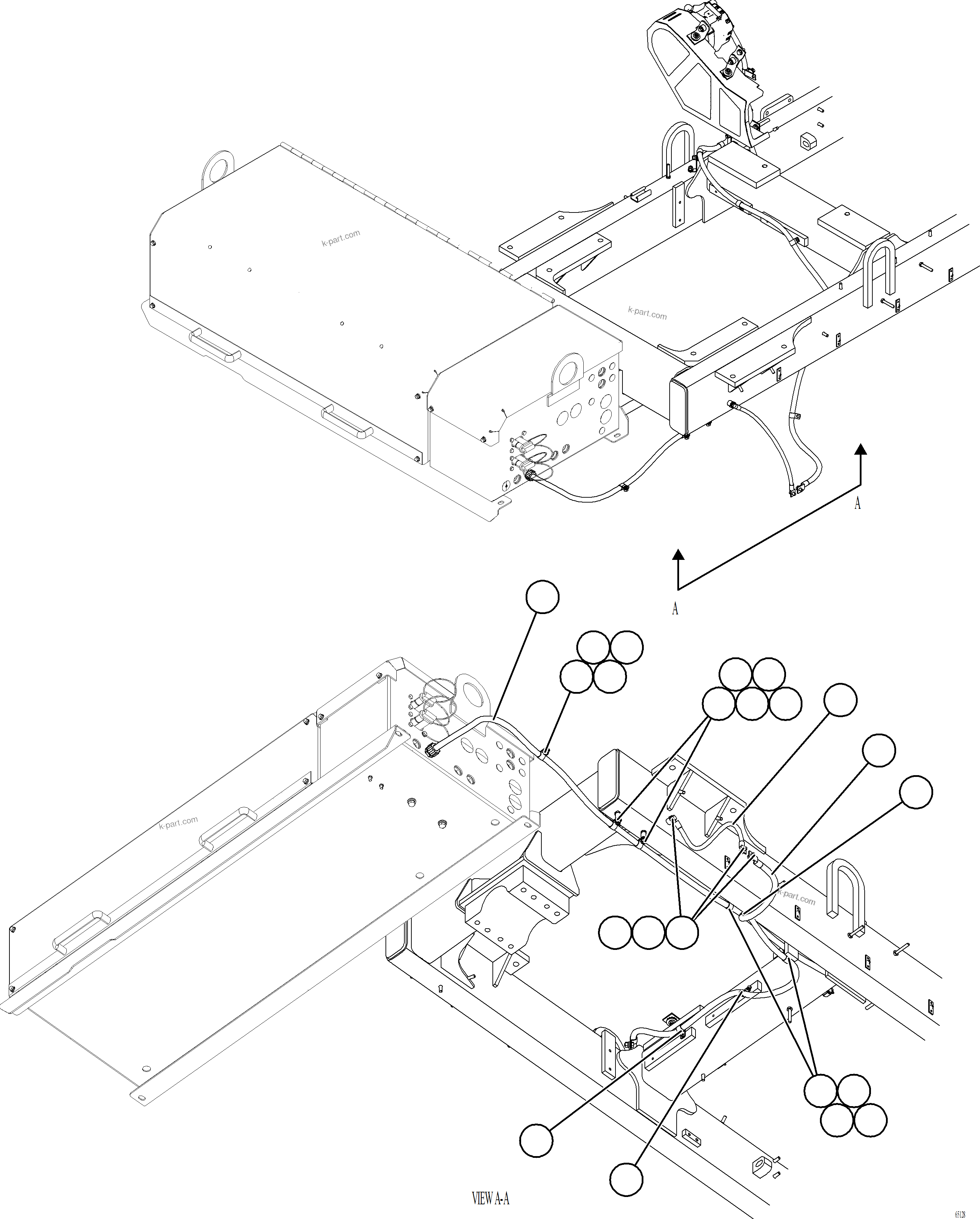 Komatsu parts book diagram for AFE77-AT 830E-5 S/N A50114  GOONYELLA: BATTERY CHARGING ALTERNATOR WIRING    2/2