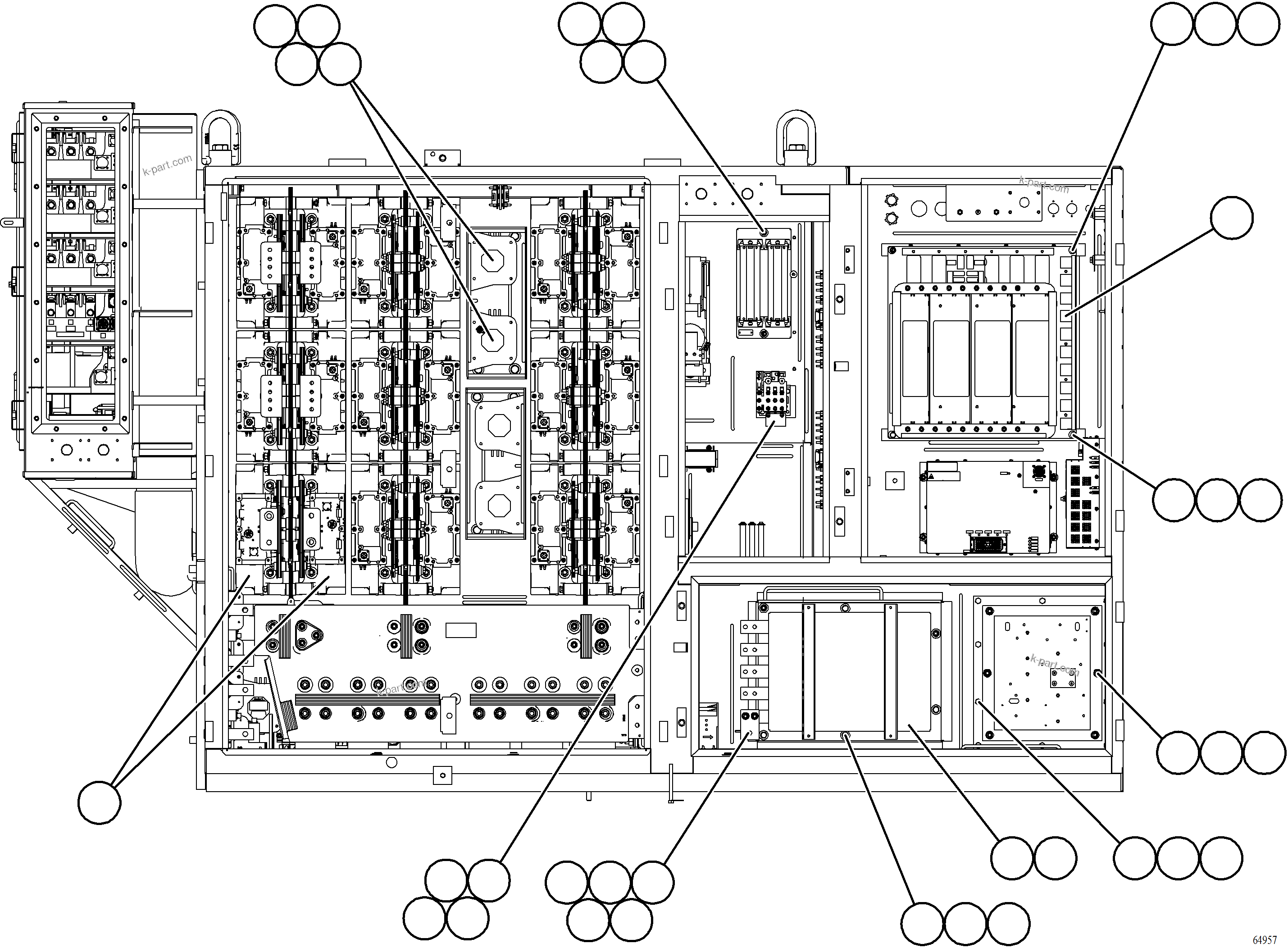 Komatsu parts book diagram for AFE77-AT 830E-5 S/N A50114  GOONYELLA: CONTROL CABINET    1/13