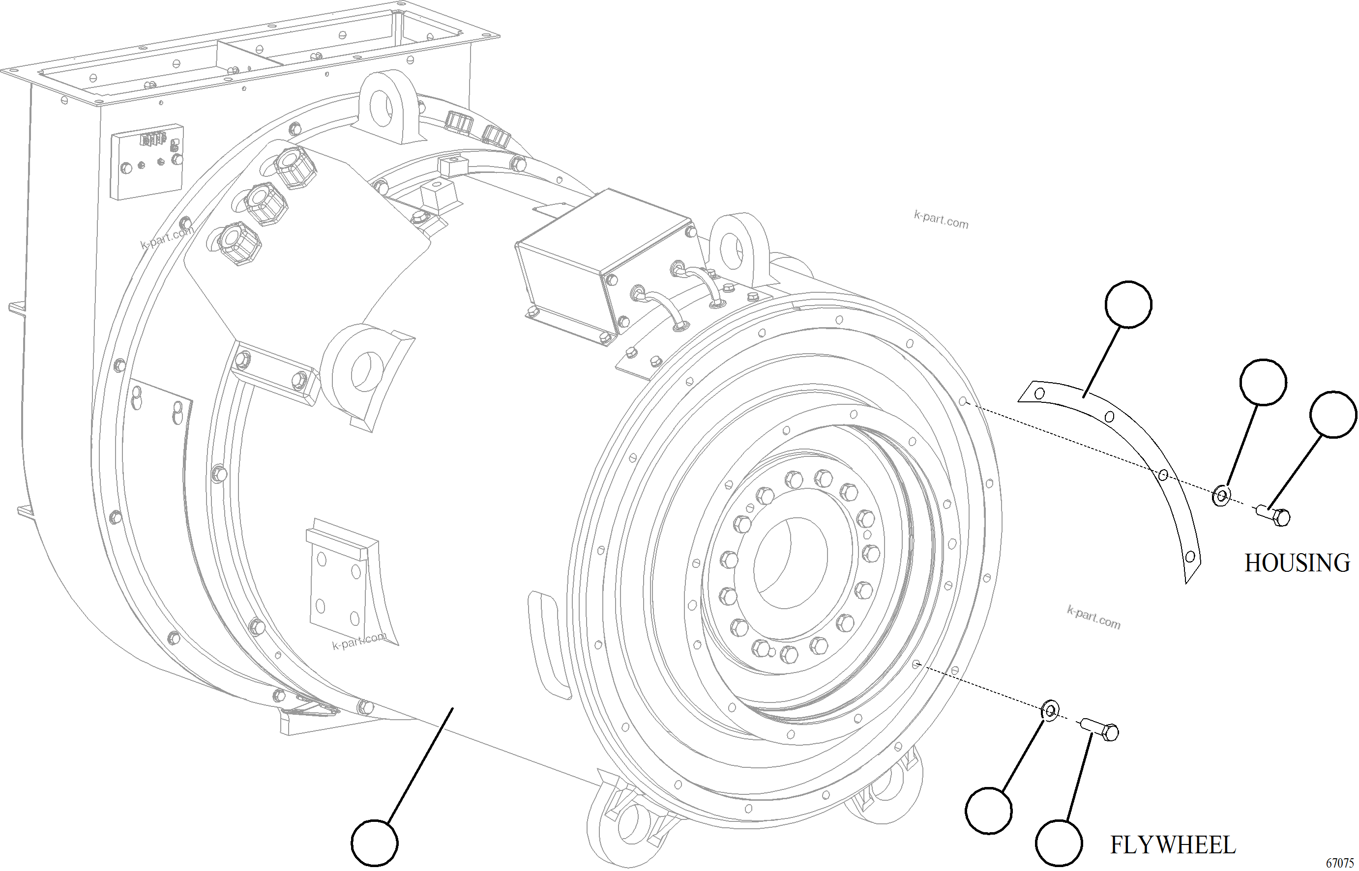 Komatsu parts book diagram for AFE77-AT 830E-5 S/N A50114  GOONYELLA: ALTERNATOR INSTALLATION