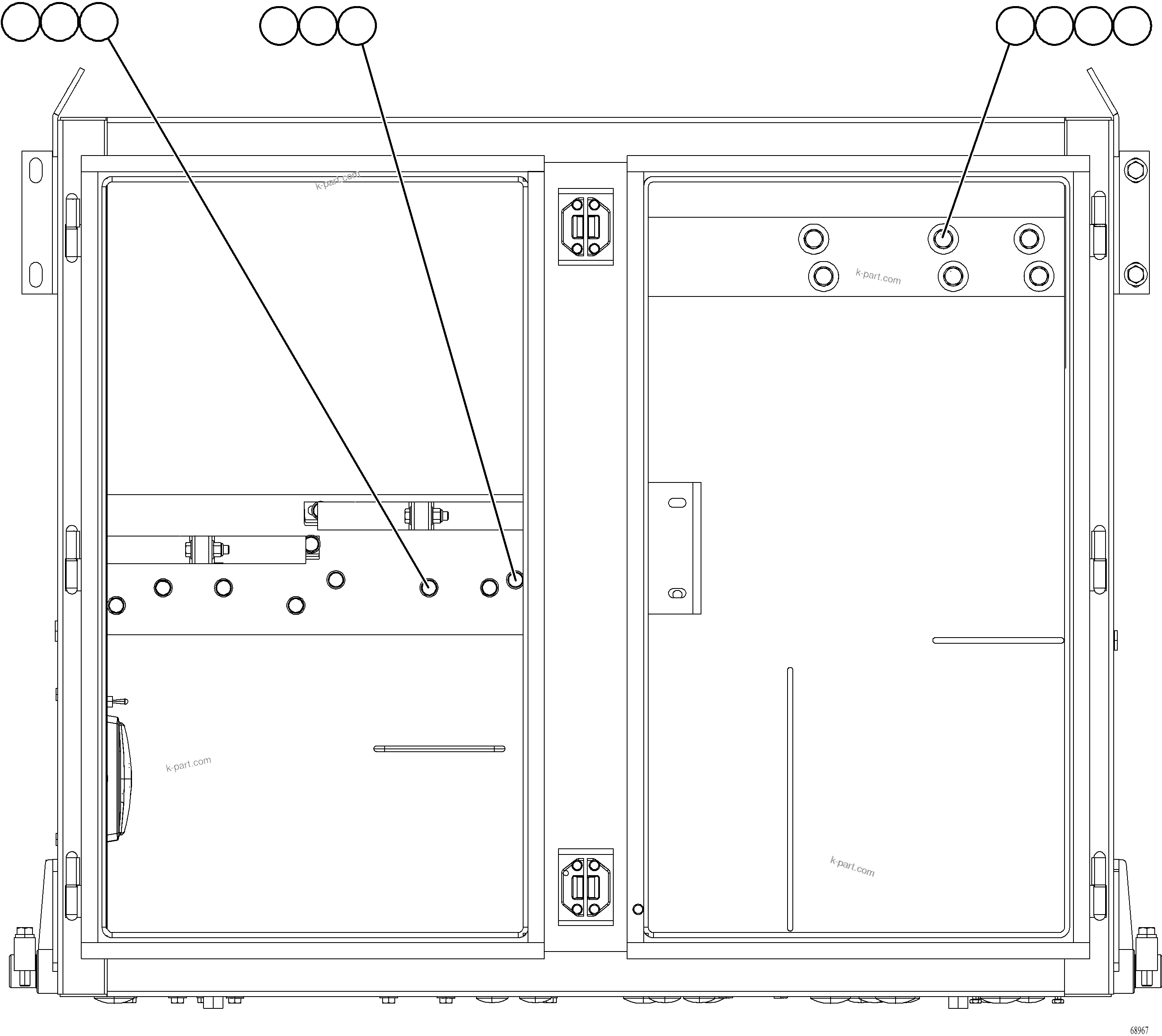 Komatsu parts book diagram for AFE77-AT 830E-5 S/N A50114  GOONYELLA: HYDRAULIC BRAKE CABINET INSTALLATION    2/2