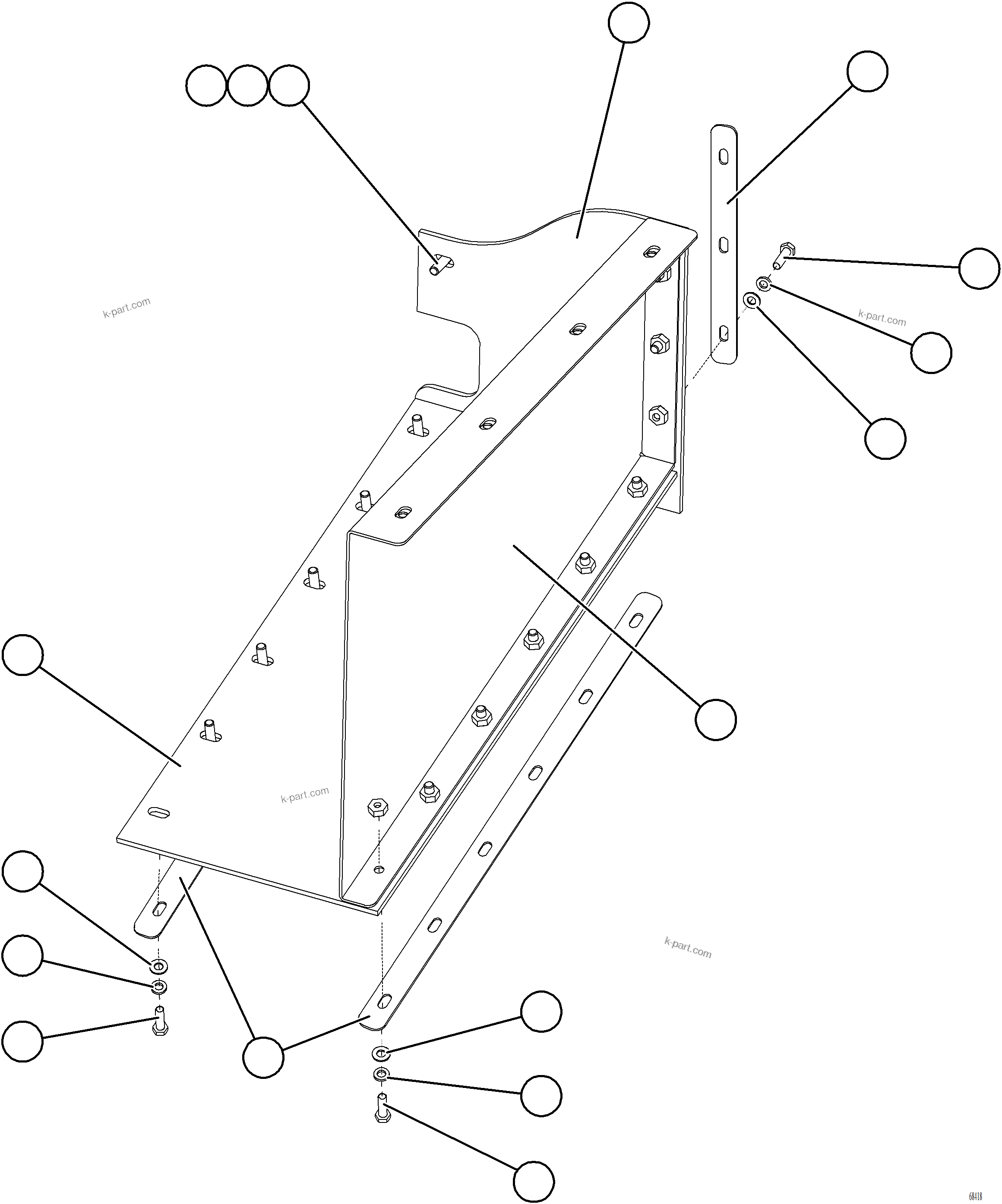Komatsu parts book diagram for AFE77-AT 830E-5 S/N A50114  GOONYELLA: CAB CONNECTOR MUD FLAPS
