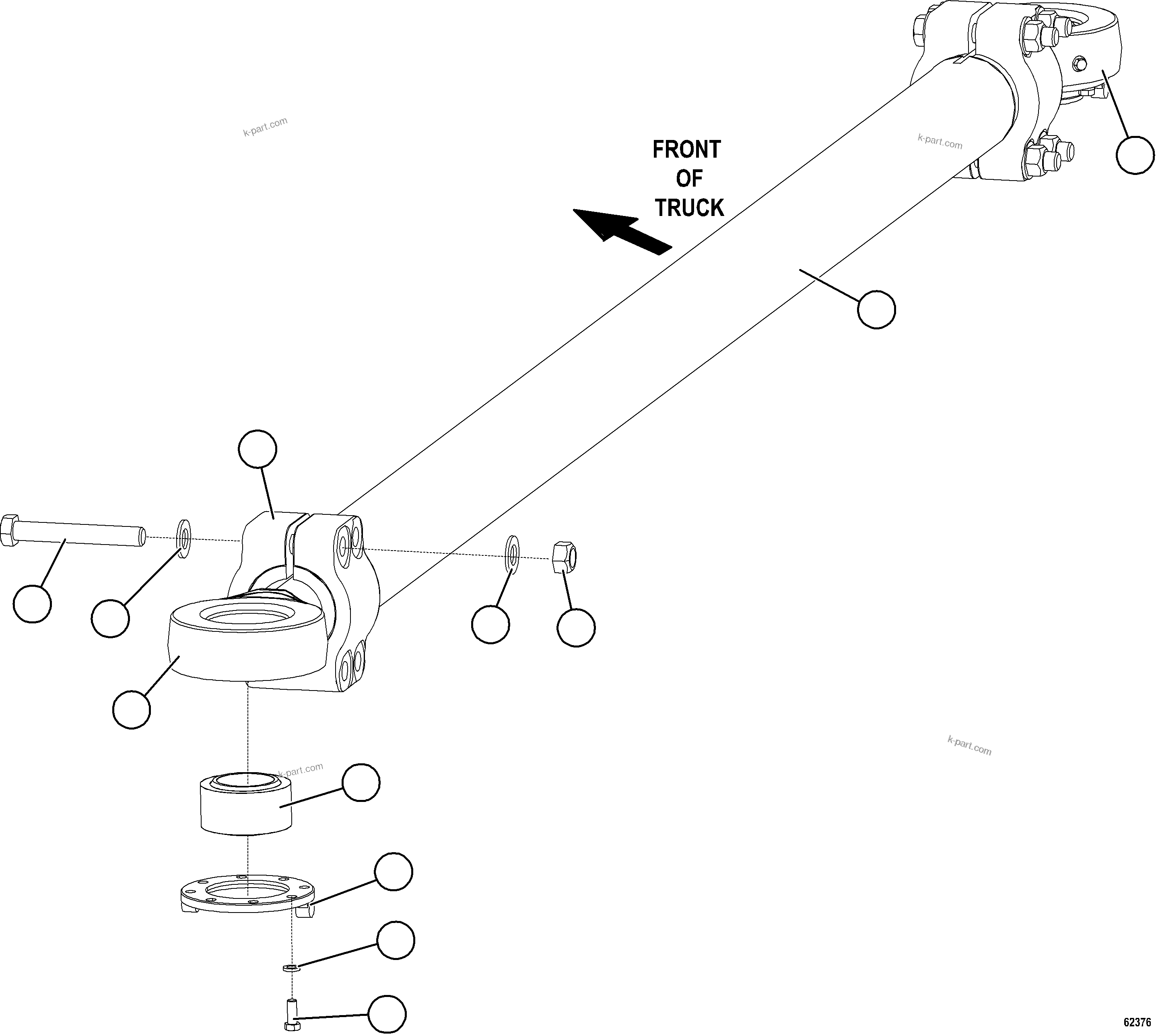 Komatsu parts book diagram for AFE77-AT 830E-5 S/N A50114  GOONYELLA: TIE ROD ASSEMBLY    58E-40-00080