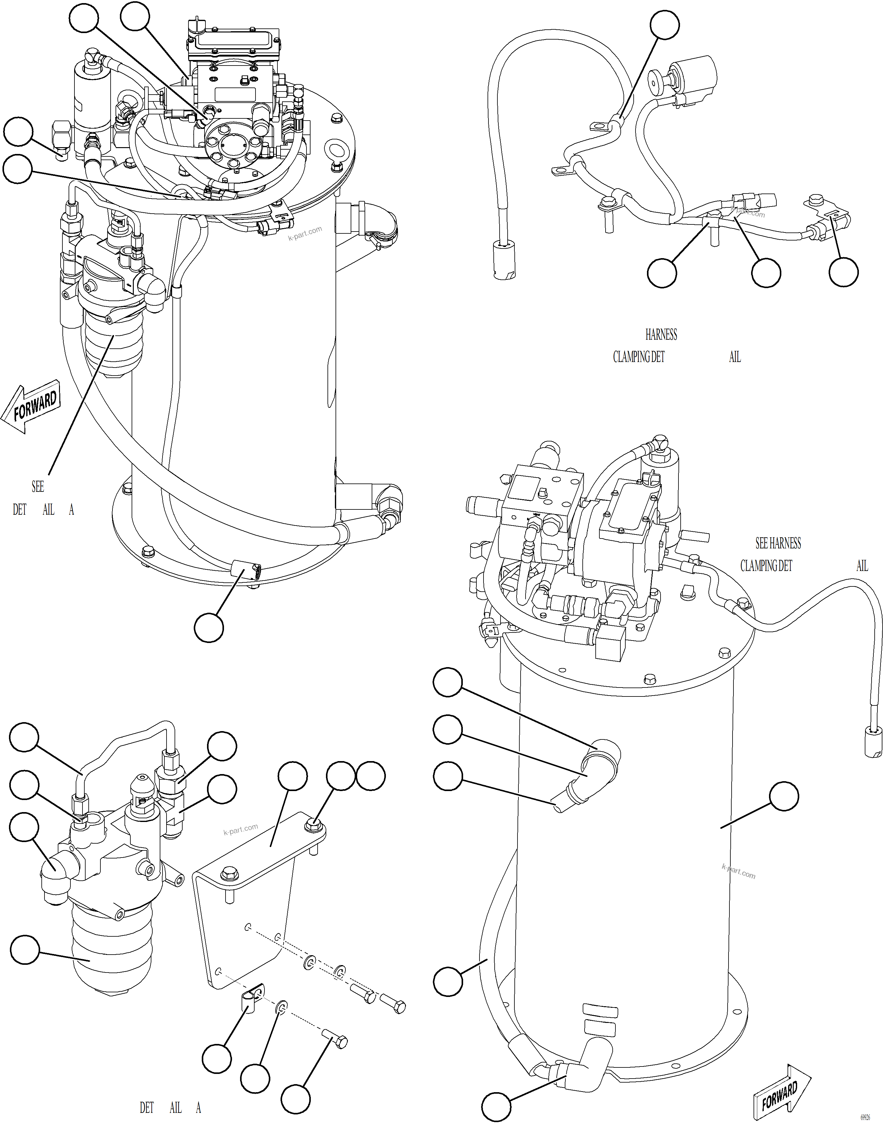 Komatsu parts book diagram for AFE77-AT 830E-5 S/N A50114  GOONYELLA: LUBRICATION PUMP SUB-ASSEMBLY