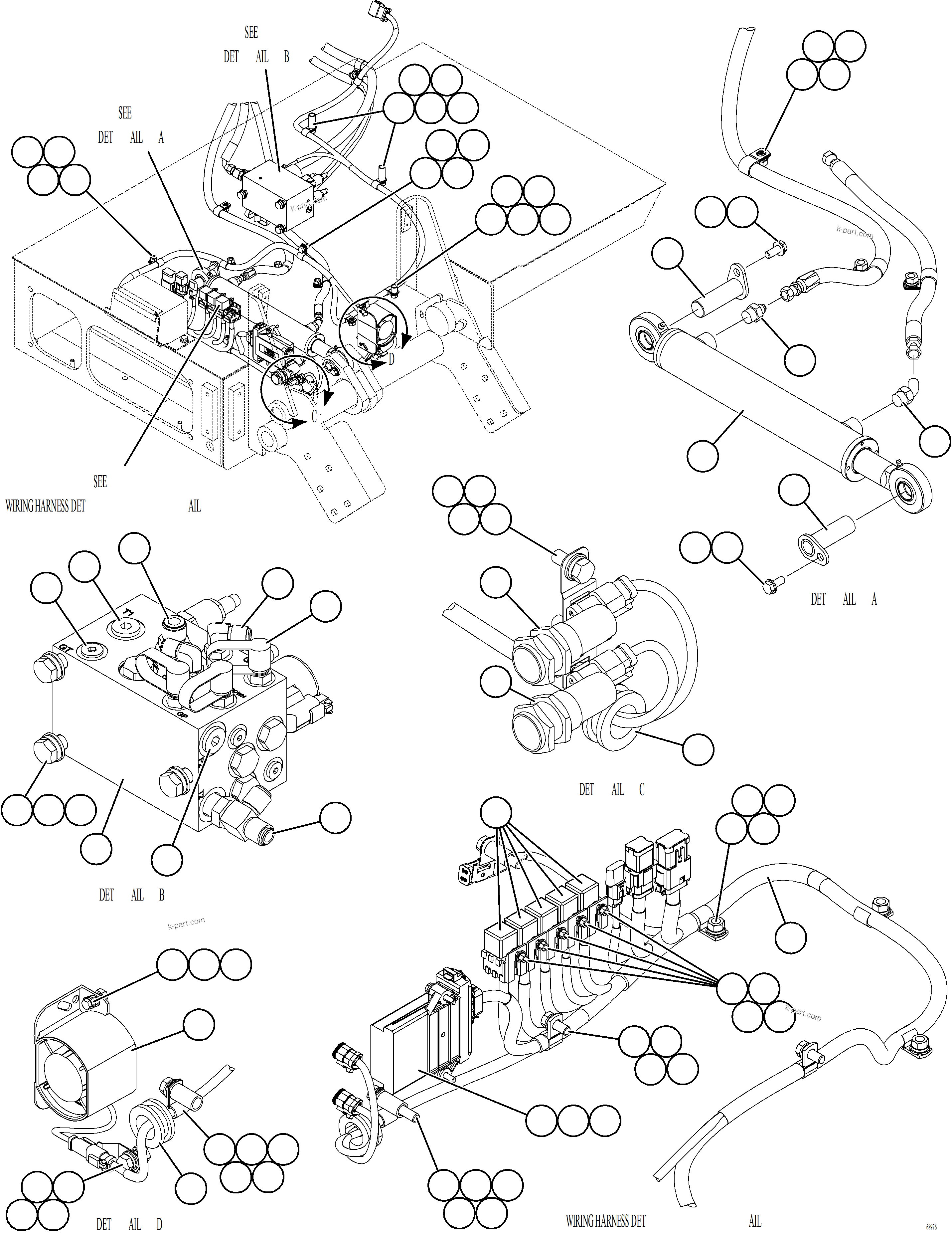 Komatsu parts book diagram for AFE77-AT 830E-5 S/N A50114  GOONYELLA: PLATFORM ASSEMBLY    2/2    58E-54-13714