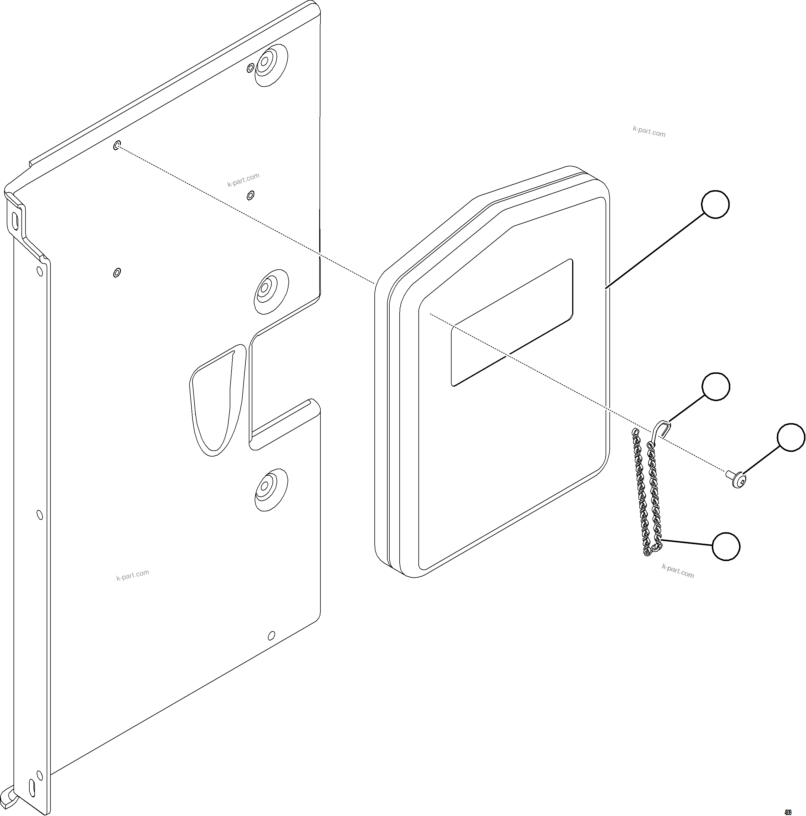 Komatsu parts book diagram for AFE77-BL 830E-5 S/N A50167 - A50168  CONUMA COAL: MANUAL HOLDER