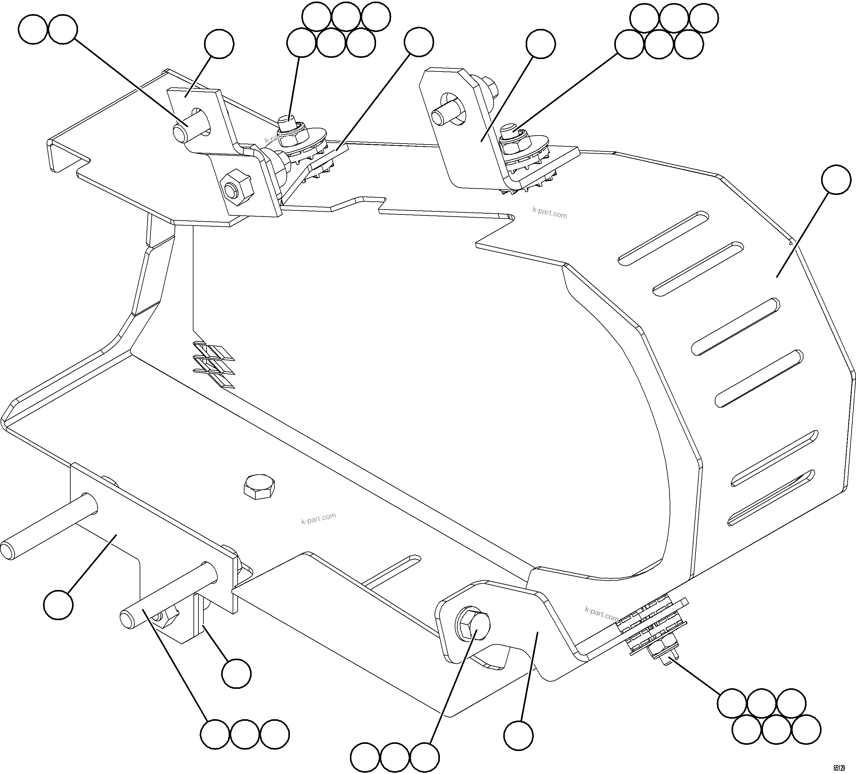 Komatsu parts book diagram for AFE77-BL 830E-5 S/N A50167 - A50168  CONUMA COAL: ALTERNATOR GUARD ASSEMBLY    58E-08-01000