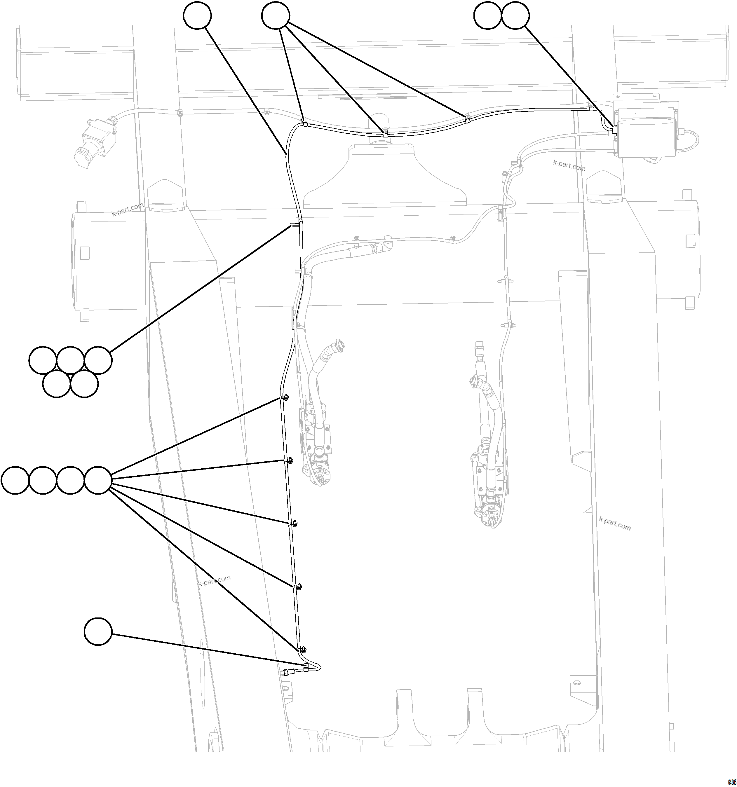 Komatsu parts book diagram for AFE77-BL 830E-5 S/N A50167 - A50168  CONUMA COAL: HOTSTART - HYDRAULIC OIL HEATER    1/2