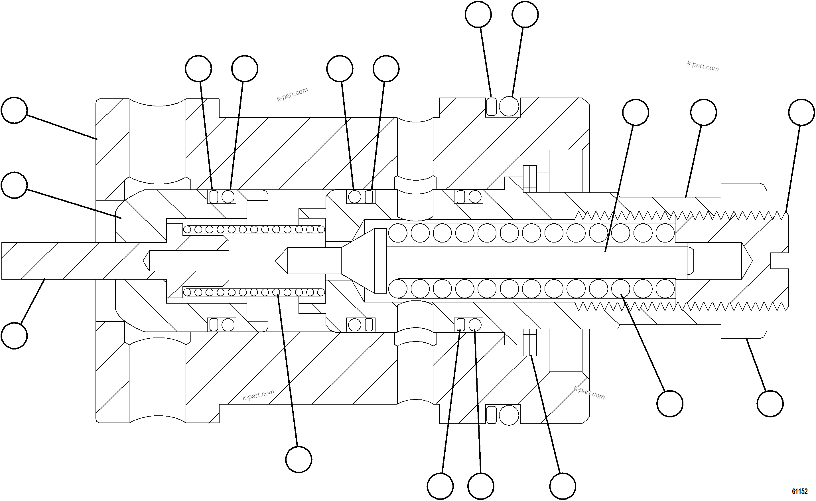 Komatsu parts book diagram for AFE77-BU 830E-5 S/N A50216 - A50217  KCH: RELIEF VALVE ASSEMBLY    58F-98-01650
