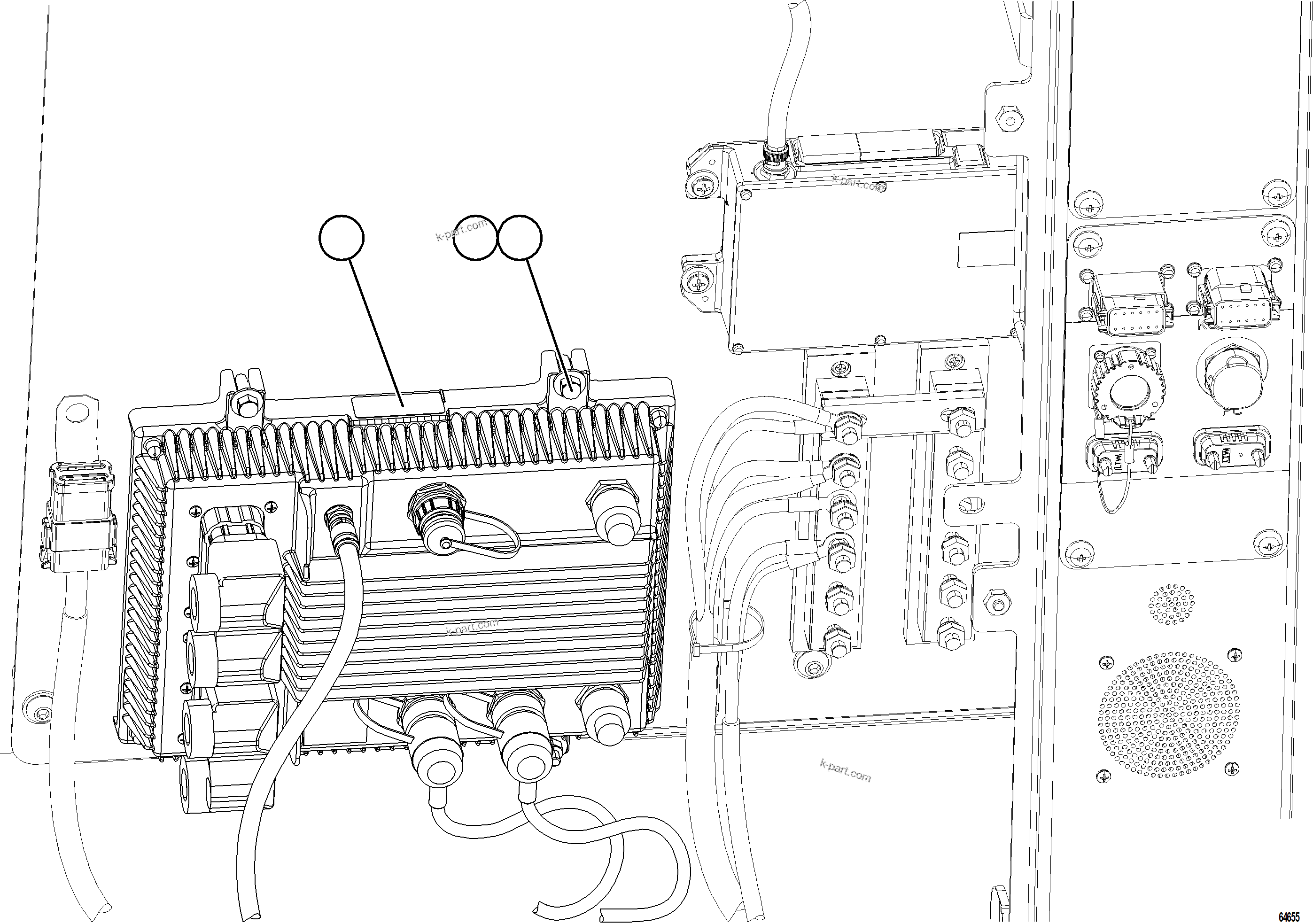 Komatsu parts book diagram for AFE77-BU 830E-5 S/N A50216 - A50217  KCH: KOMTRAX PLUS CONTROLLER INSTALLATION