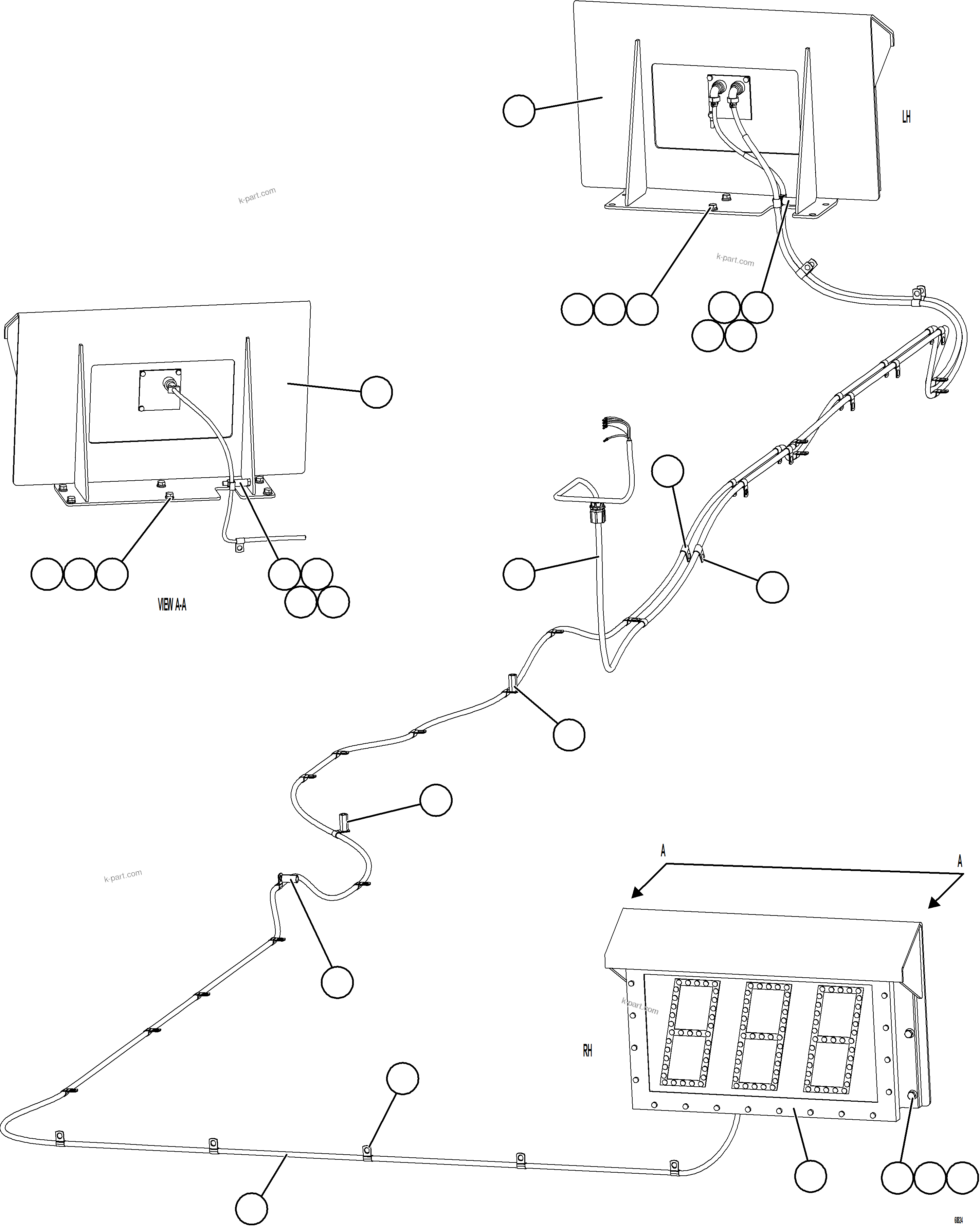 Komatsu parts book diagram for AFE77-BU 830E-5 S/N A50216 - A50217  KCH: PLM SCOREBOARD