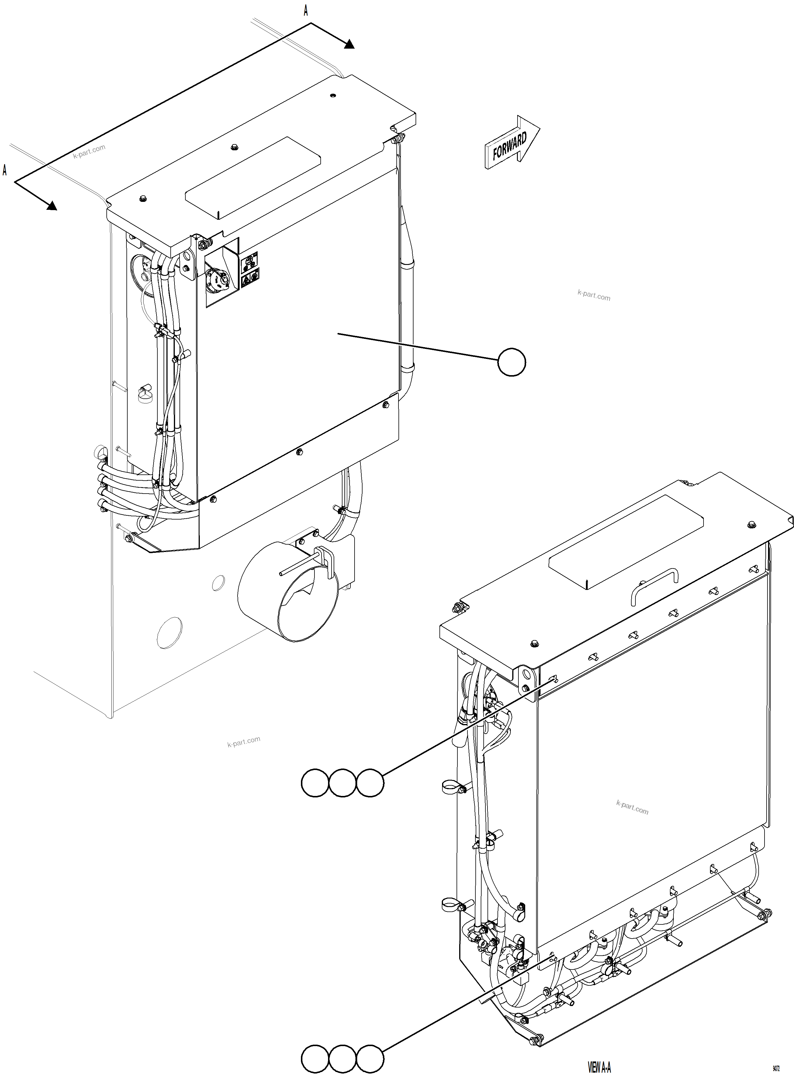 Komatsu parts book diagram for AFE77-CN 830E-5 S/N A50294 - A50295  SMS: DEF TANK INSTALLATION