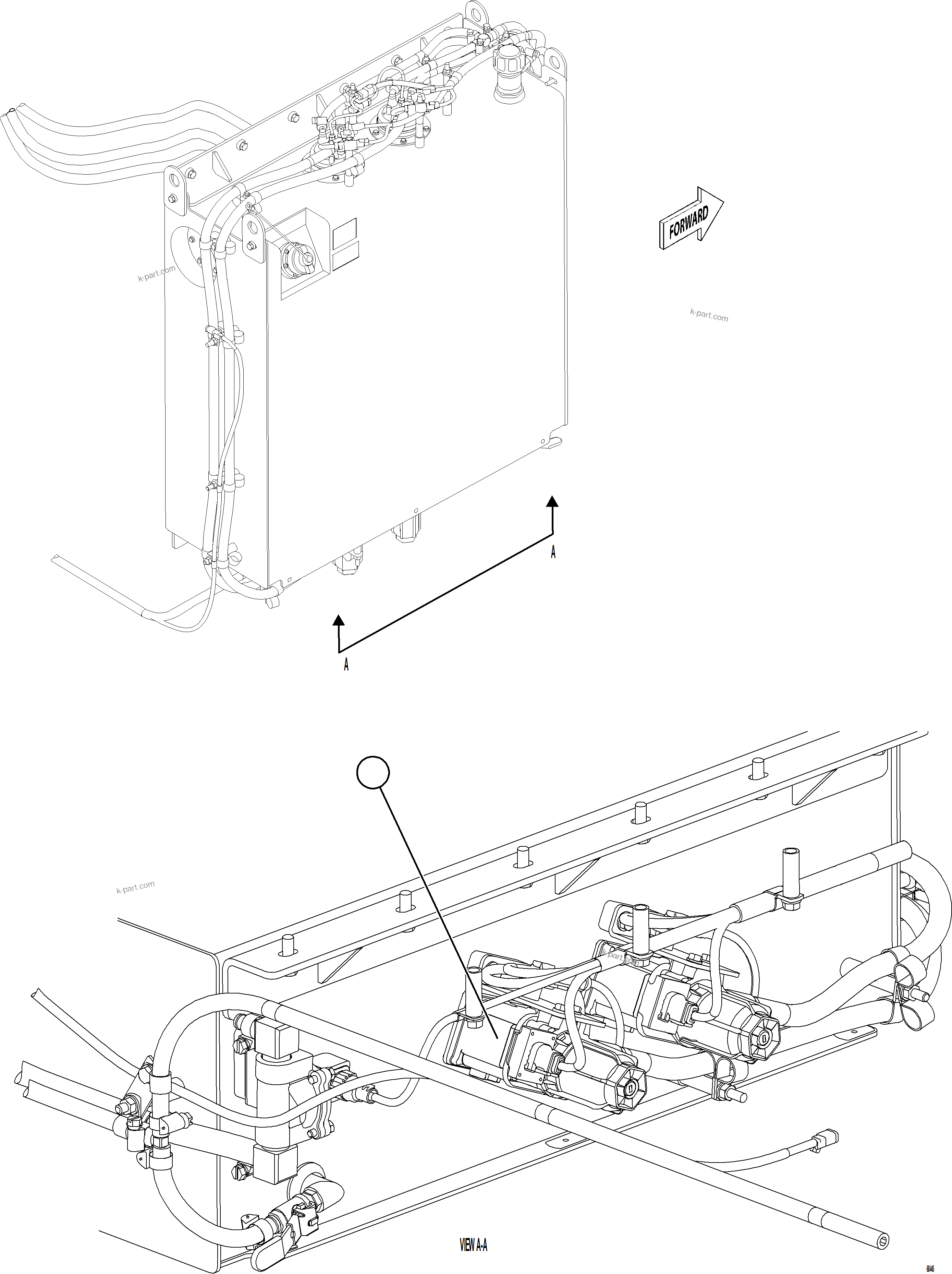 Komatsu parts book diagram for AFE77-CN 830E-5 S/N A50294 - A50295  SMS: DEF PUMP MODULE