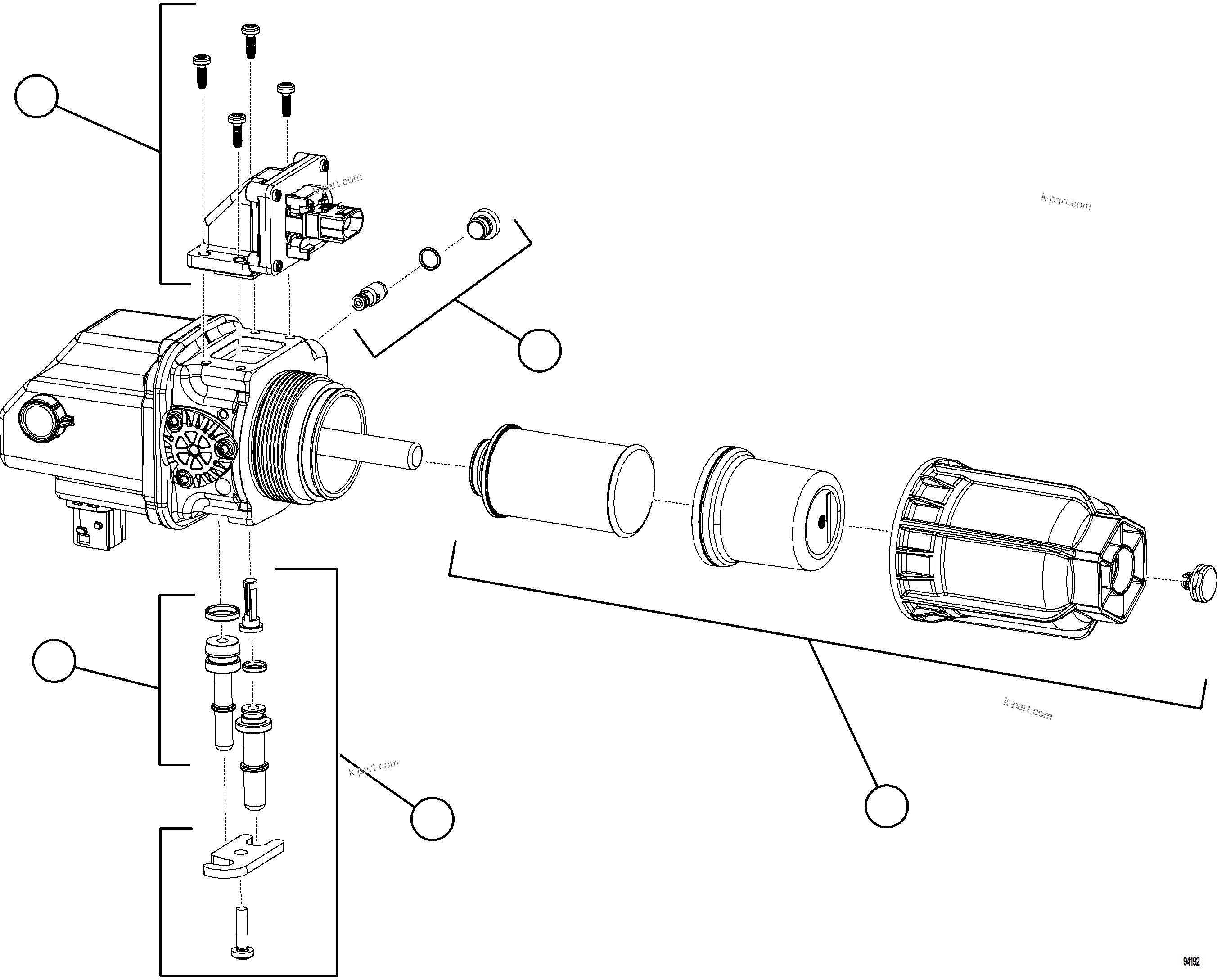 Komatsu parts book diagram for AFE77-CN 830E-5 S/N A50294 - A50295  SMS: DOSER FLUID SUPPLY MODULE