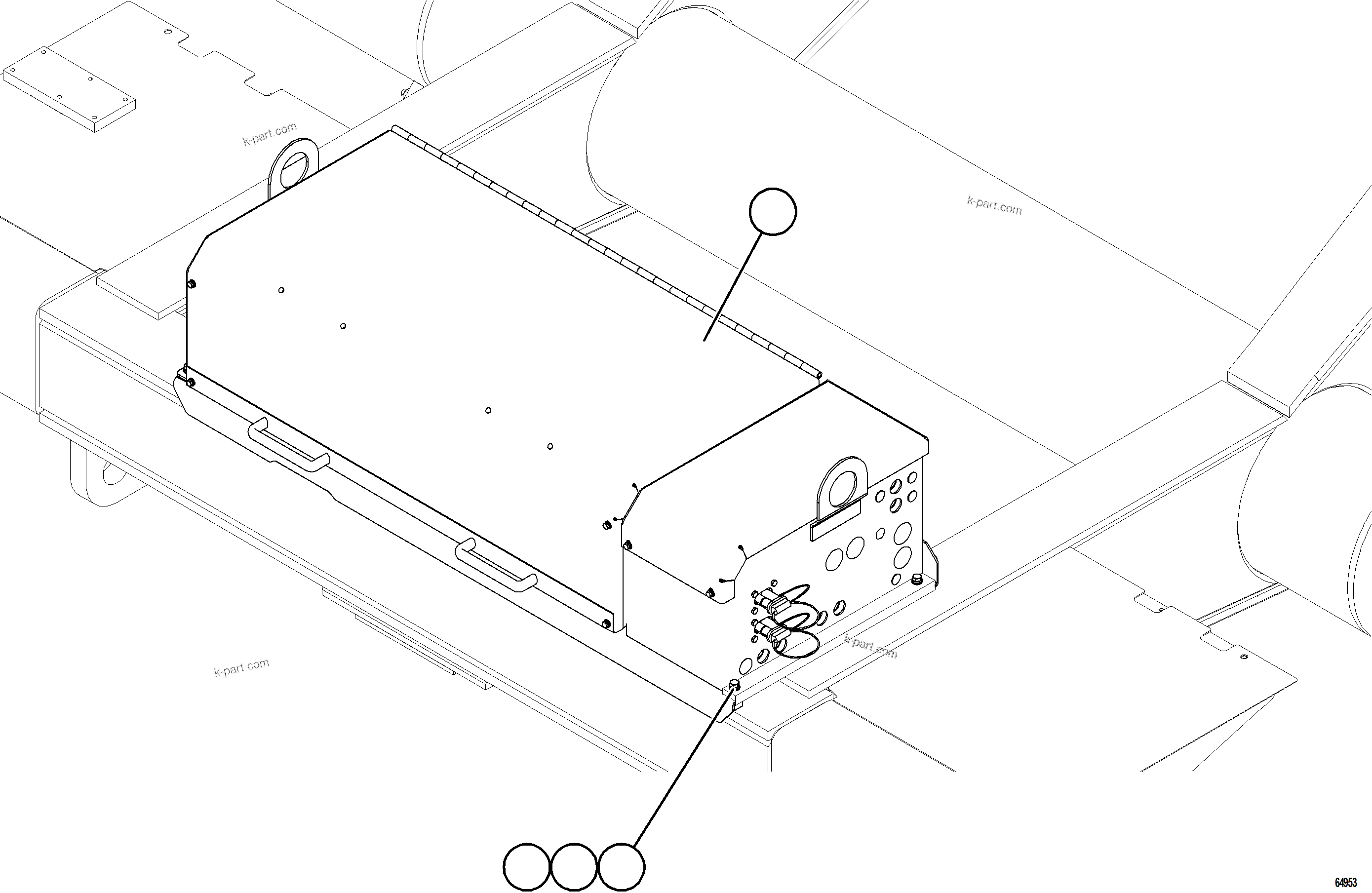 Komatsu parts book diagram for AFE77-CN 830E-5 S/N A50294 - A50295  SMS: BATTERY BOX INSTALLATION