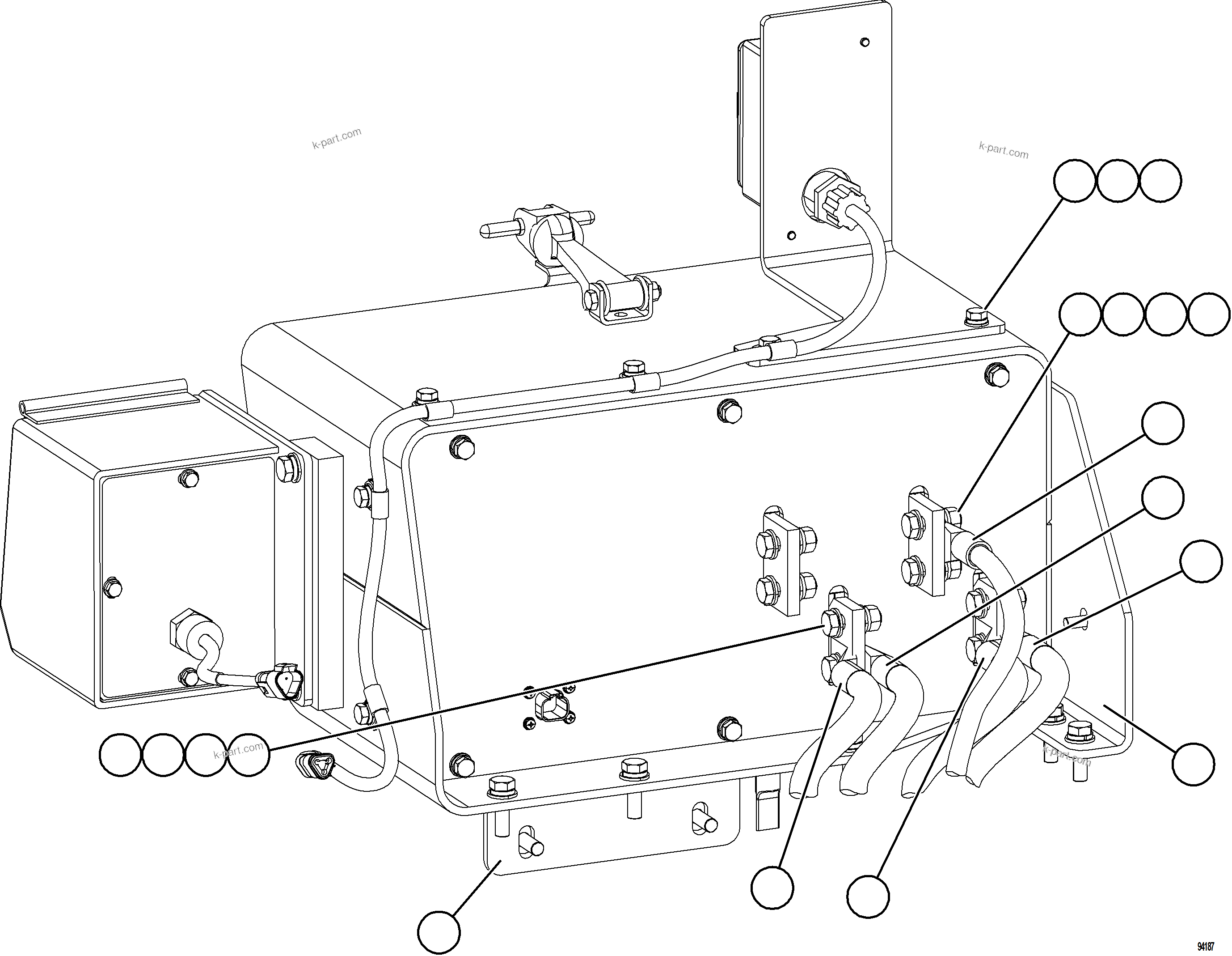 Komatsu parts book diagram for AFE77-CN 830E-5 S/N A50294 - A50295  SMS: ISOLATION BOX EXTERNAL WIRING    2/2