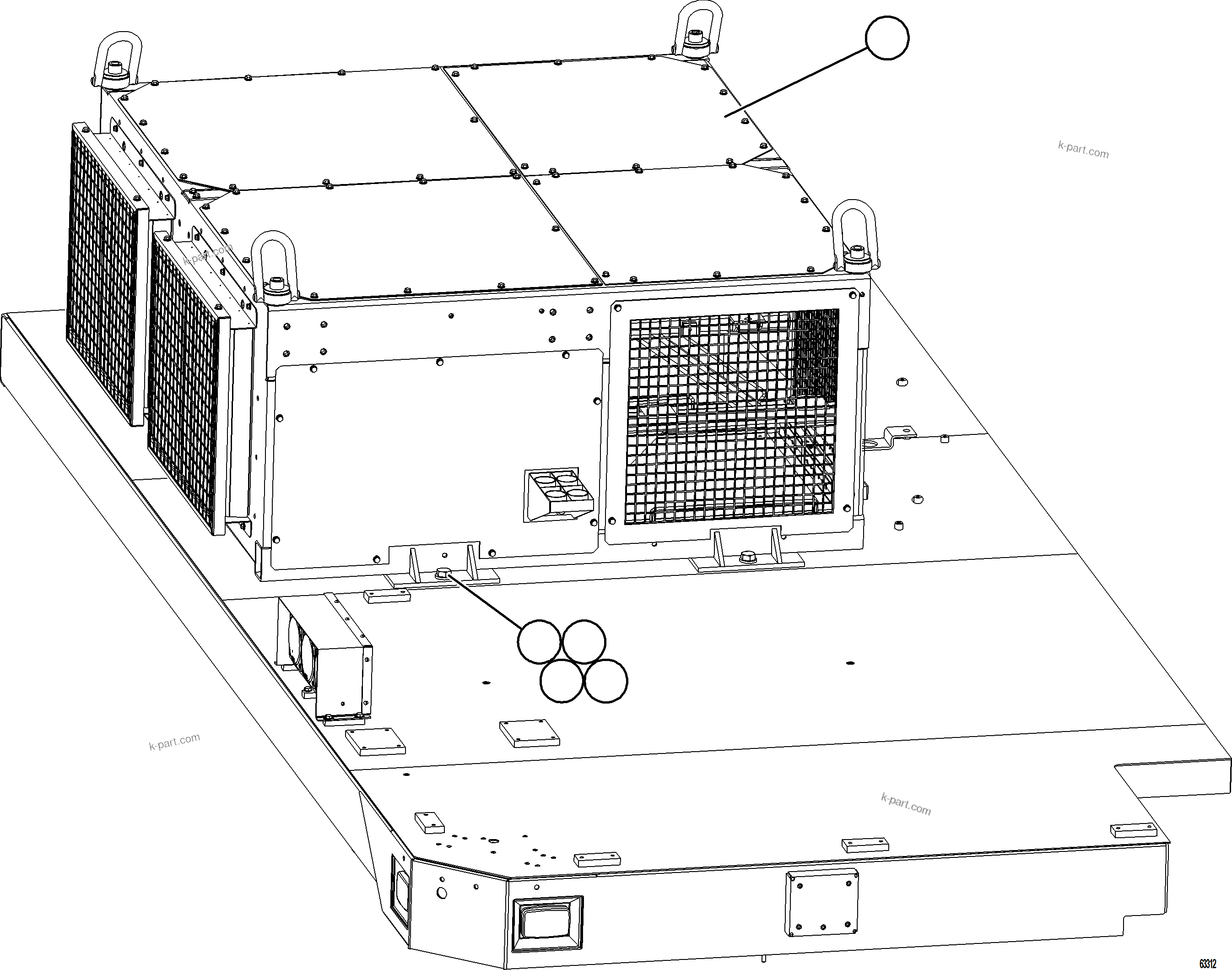 Komatsu parts book diagram for AFE77-CN 830E-5 S/N A50294 - A50295  SMS: RETARDING GRID INSTALLATION