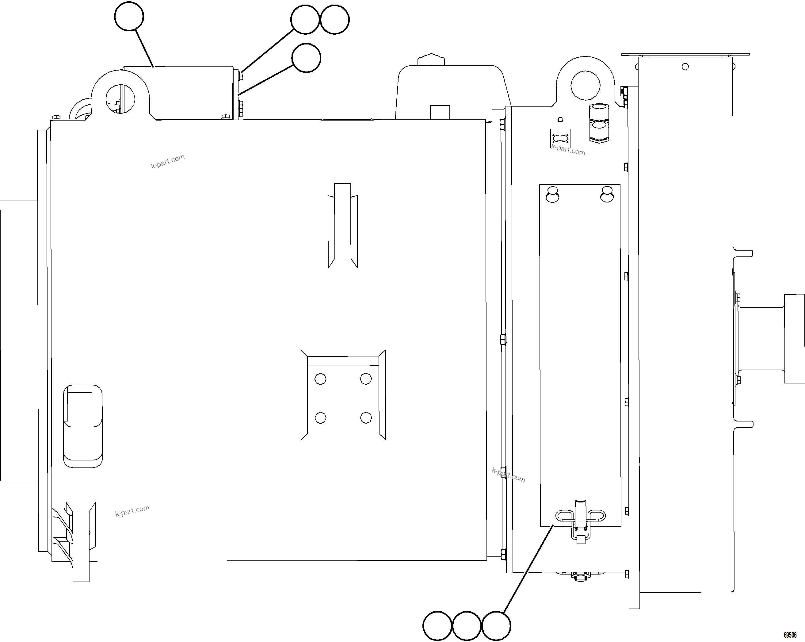 Komatsu parts book diagram for AFE77-CN 830E-5 S/N A50294 - A50295  SMS: ALTERNATOR ASSEMBLY    1/6