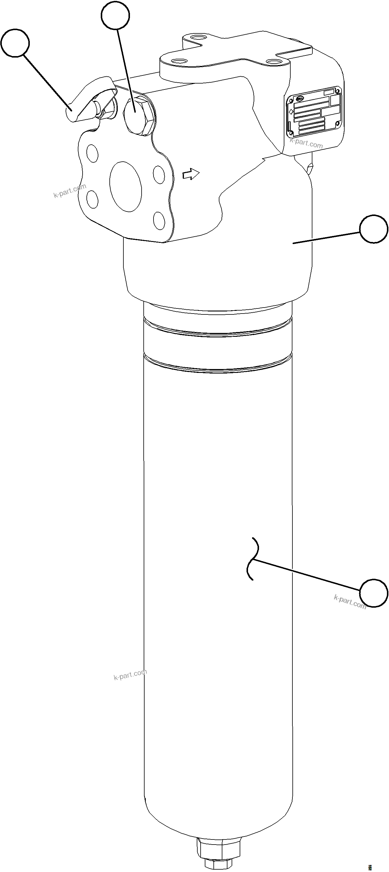 Komatsu parts book diagram for AFE77-CN 830E-5 S/N A50294 - A50295  SMS: STEERING FILTER ASSEMBLY