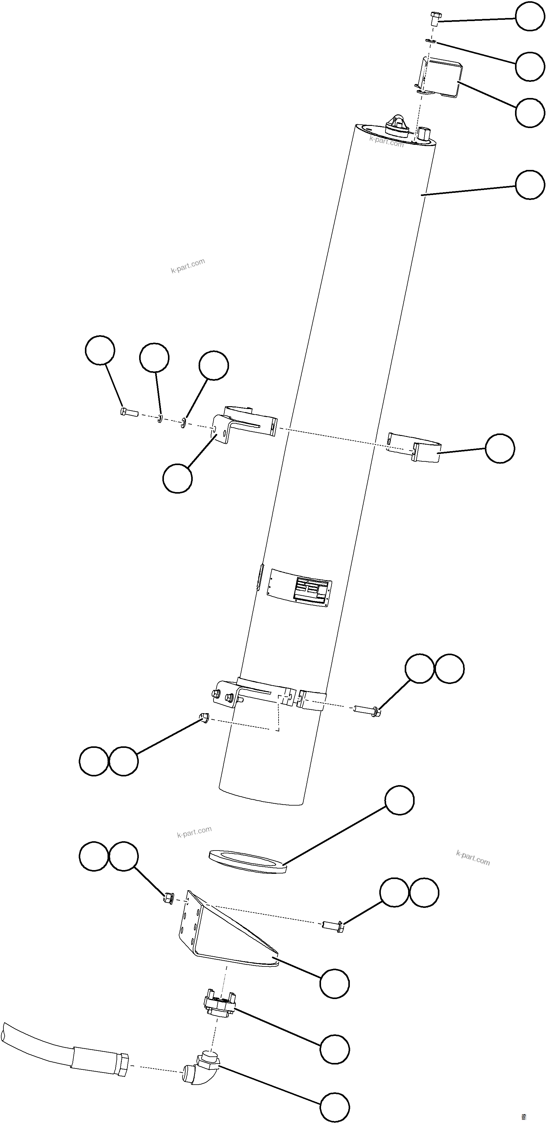 Komatsu parts book diagram for AFE77-CN 830E-5 S/N A50294 - A50295  SMS: STEERING ACCUMULATOR INSTALLATION