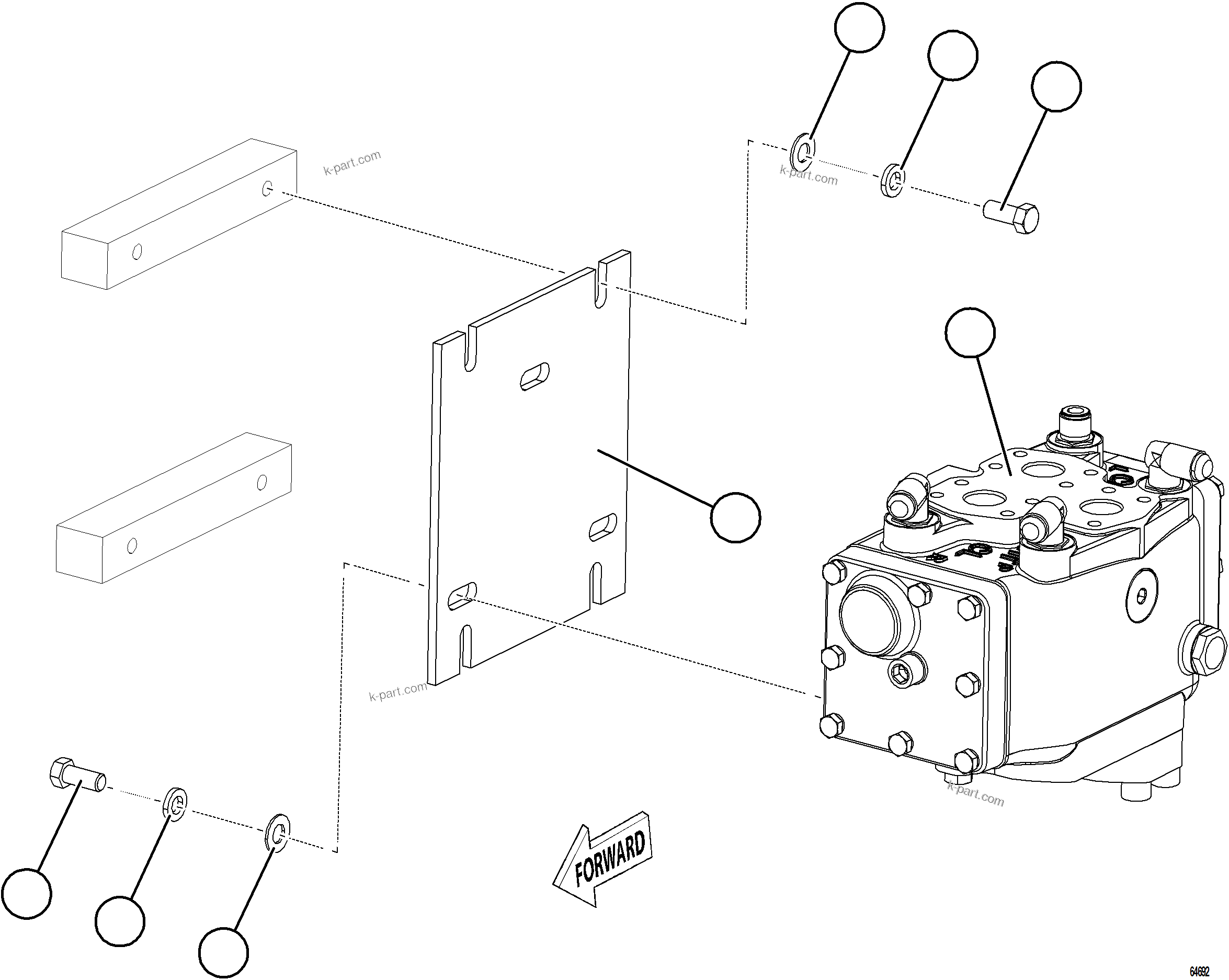 Komatsu parts book diagram for AFE77-CN 830E-5 S/N A50294 - A50295  SMS: FLOW AMPLIFIER INSTALLATION