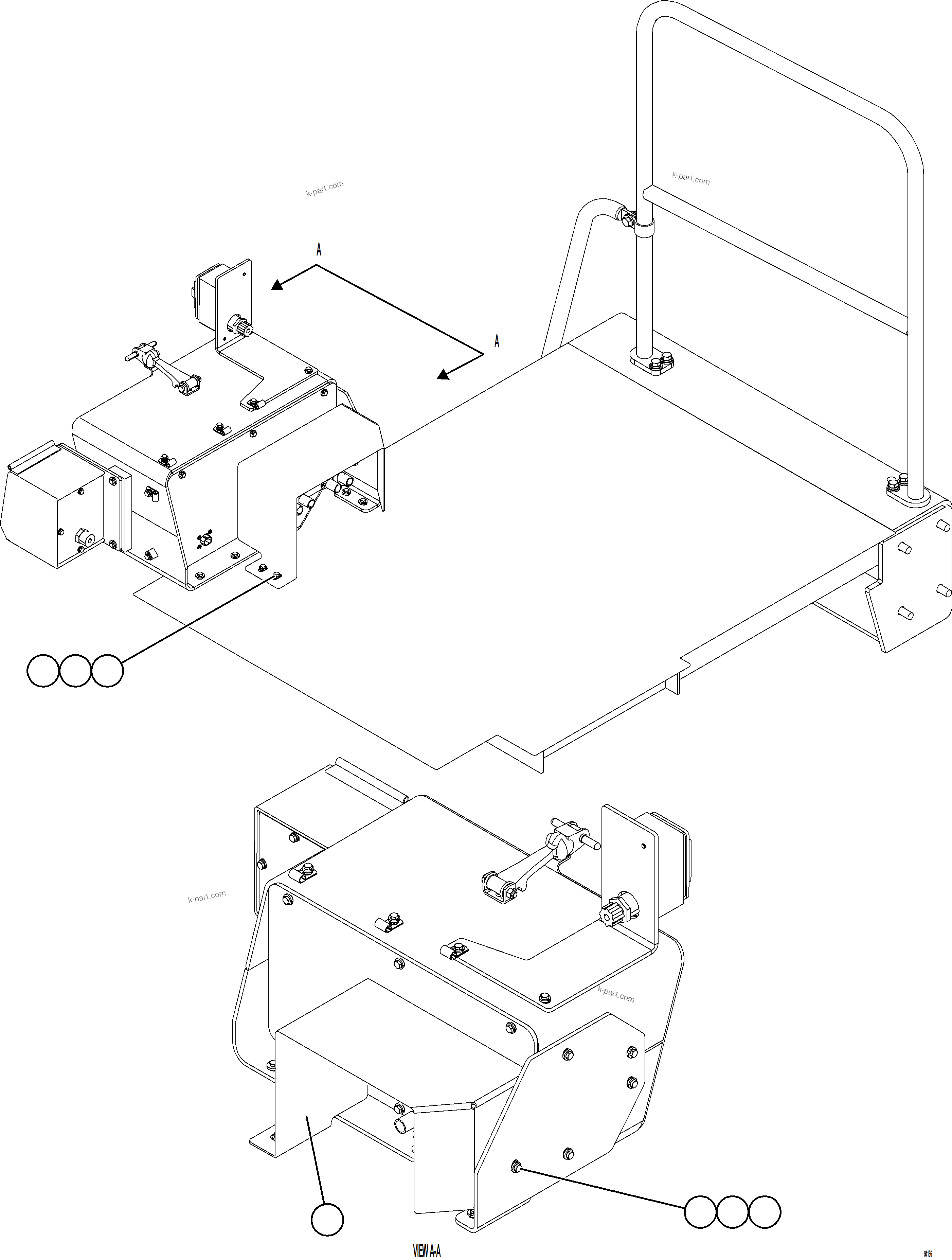 Komatsu parts book diagram for AFE77-CN 830E-5 S/N A50294 - A50295  SMS: ISOLATION BOX WIRING COVERS