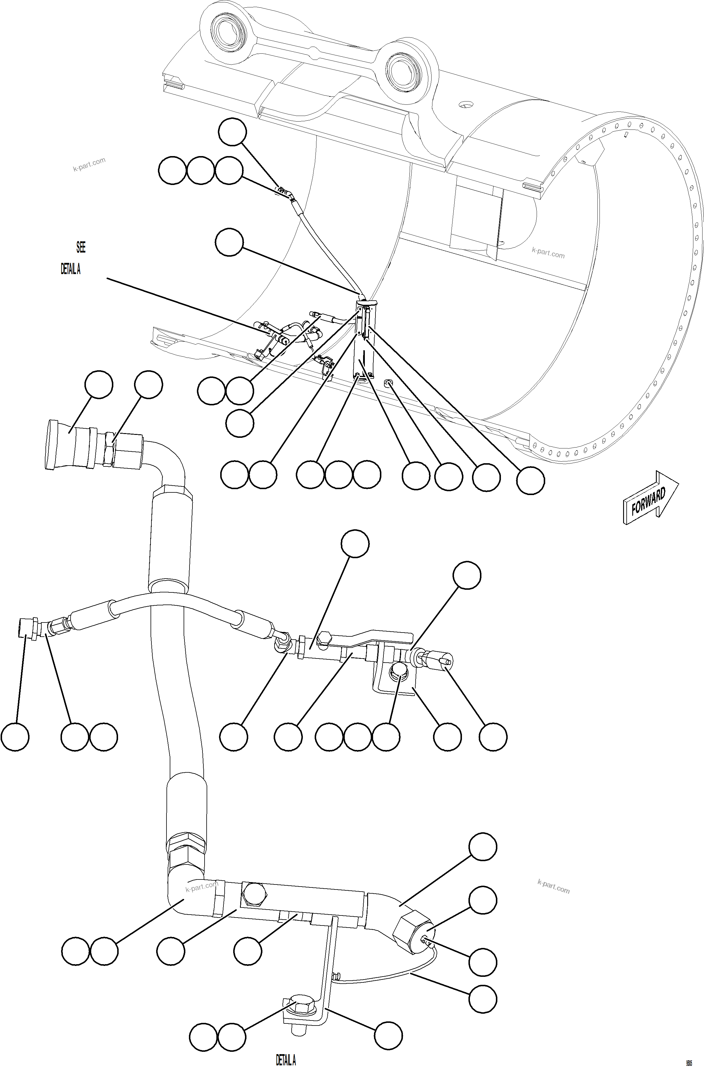 Komatsu parts book diagram for AFE77-CN 830E-5 S/N A50294 - A50295  SMS: REAR AXLE SERVICE CENTER - LH