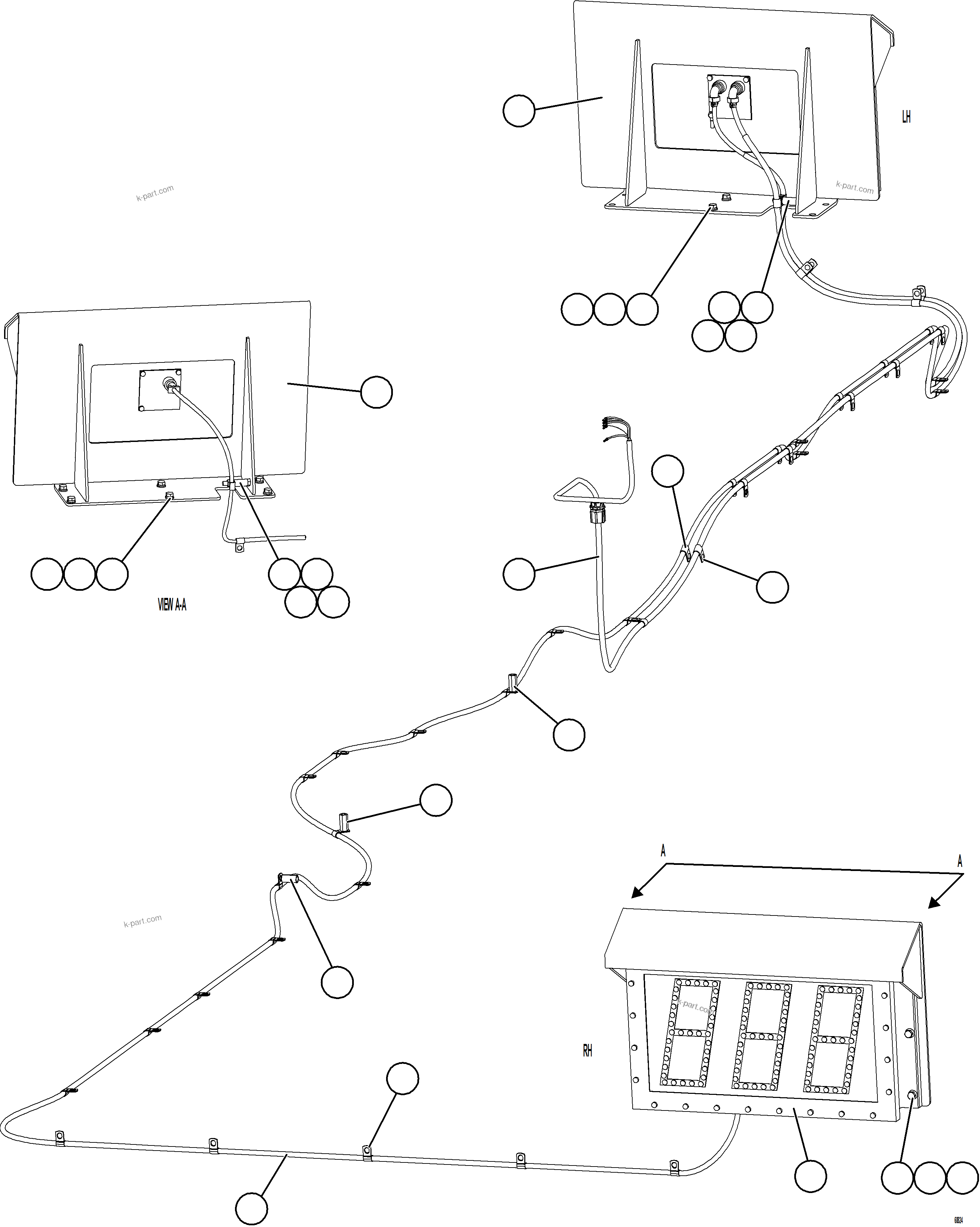 Komatsu parts book diagram for AFE77-CN 830E-5 S/N A50294 - A50295  SMS: PLM SCOREBOARD